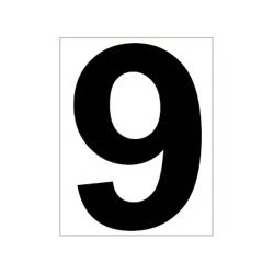 Platzziffer 9 Schild