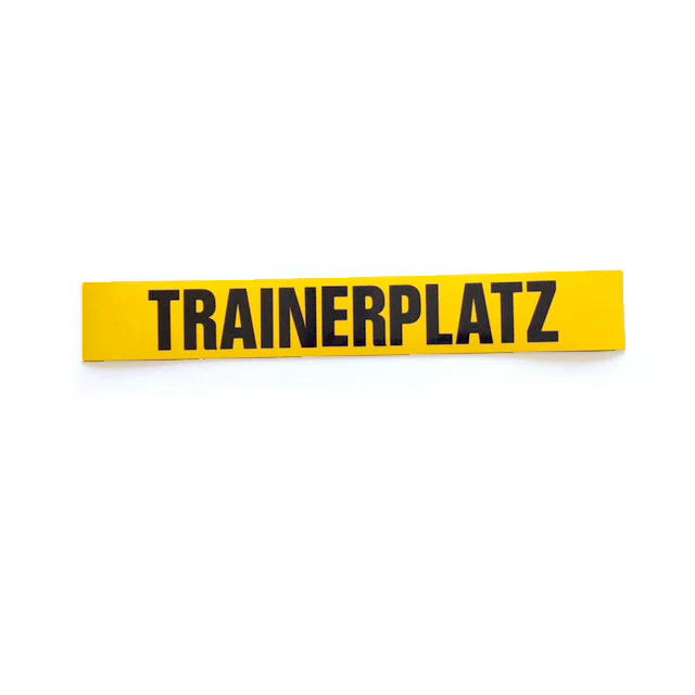 Schilder bedruckt 60 mm breit, Trainerplatz Magnetskyltar 60mm Med tryck, "tränarplats"
