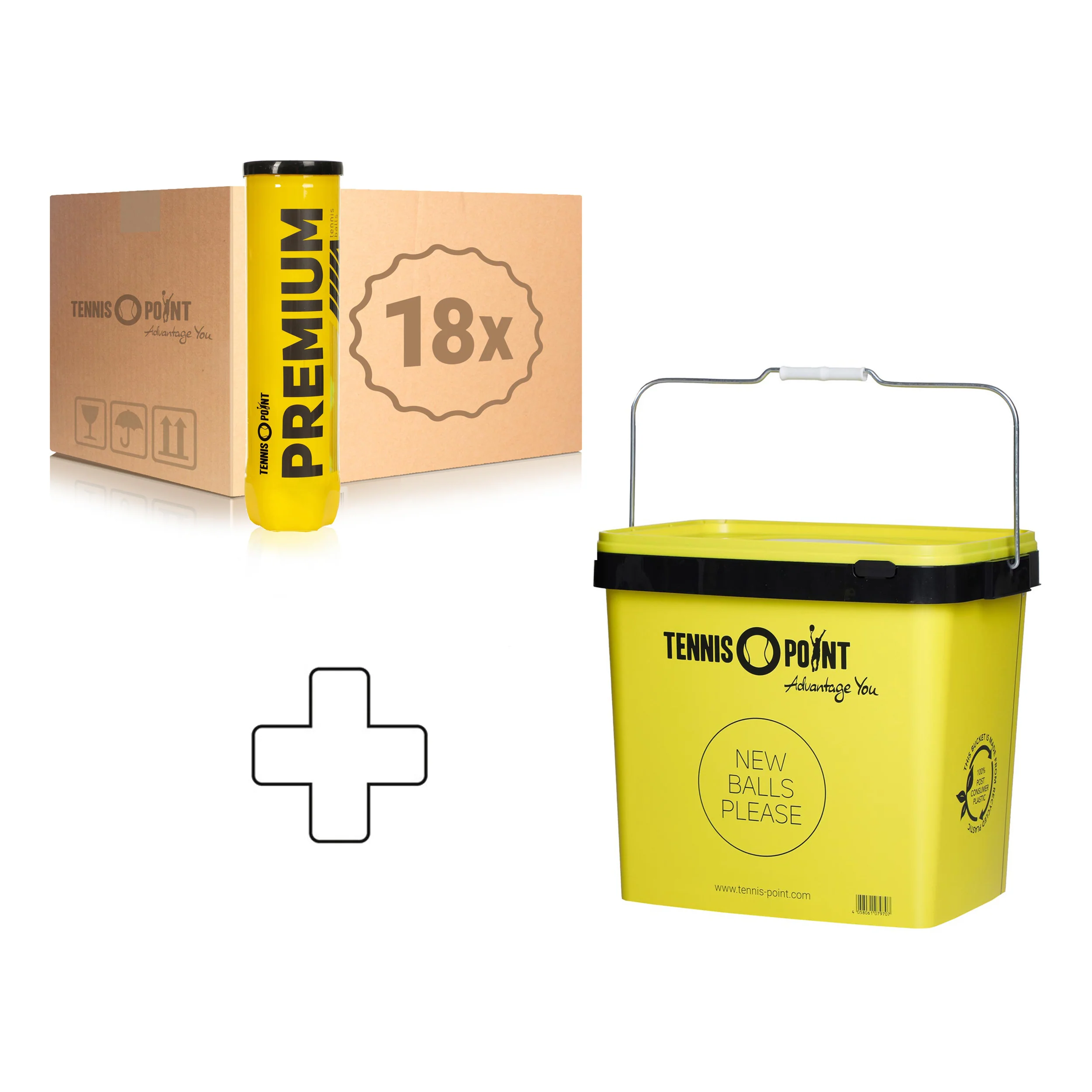 18x 4-pack rör Premium Tennisball