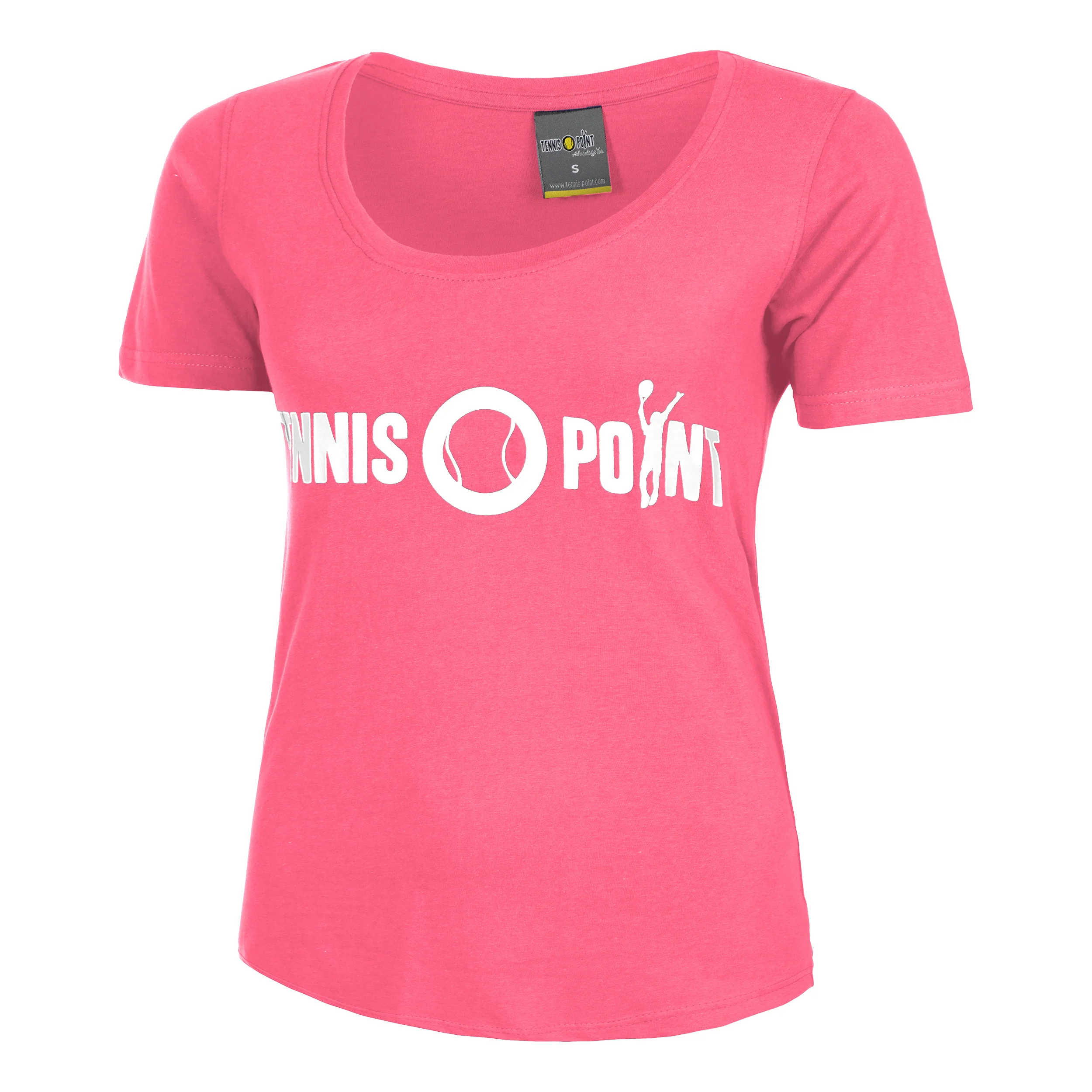 Basic Cotton T-shirt Damer-Pink,Vit