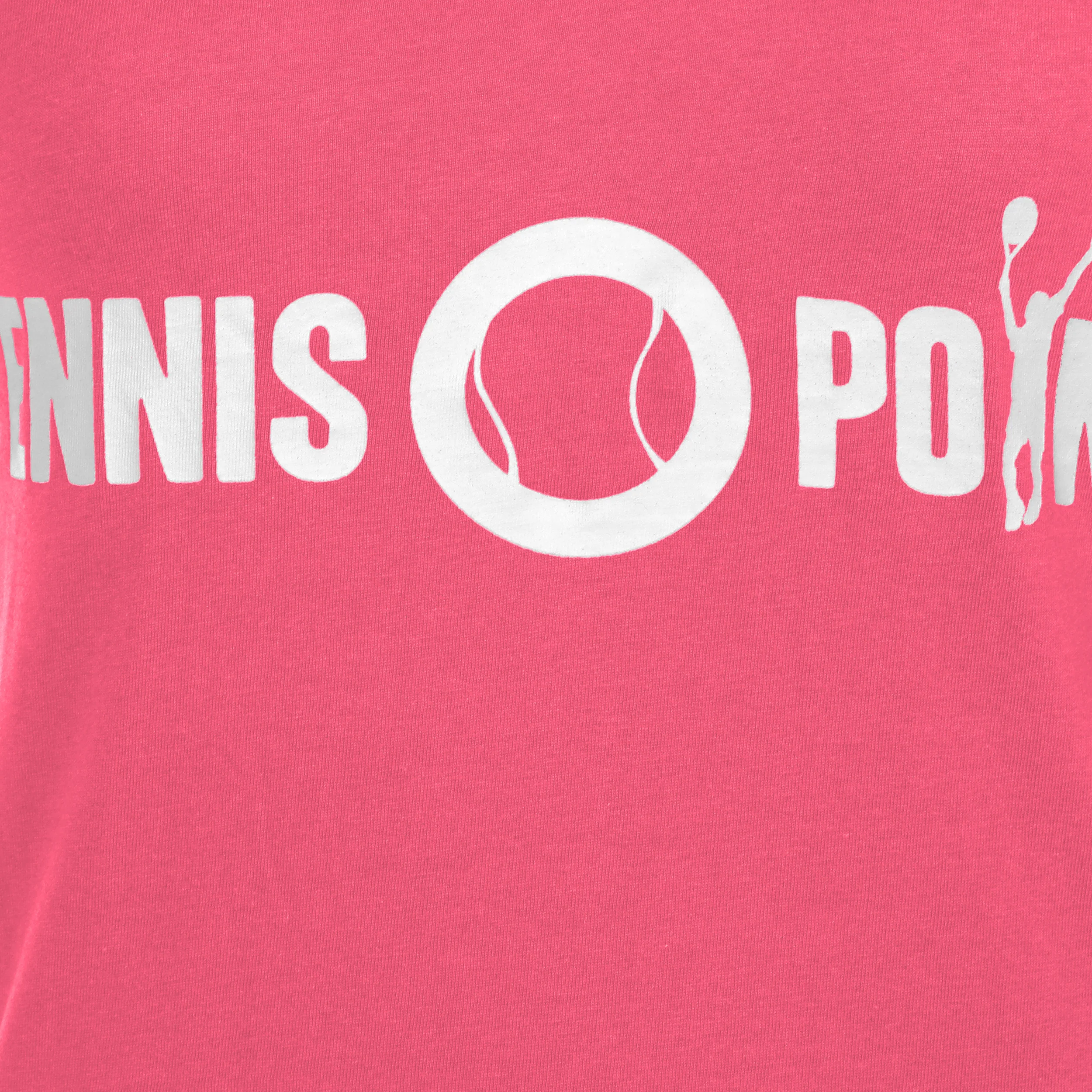 Basic Cotton T-shirt Damer-Pink,Vit - Image 3