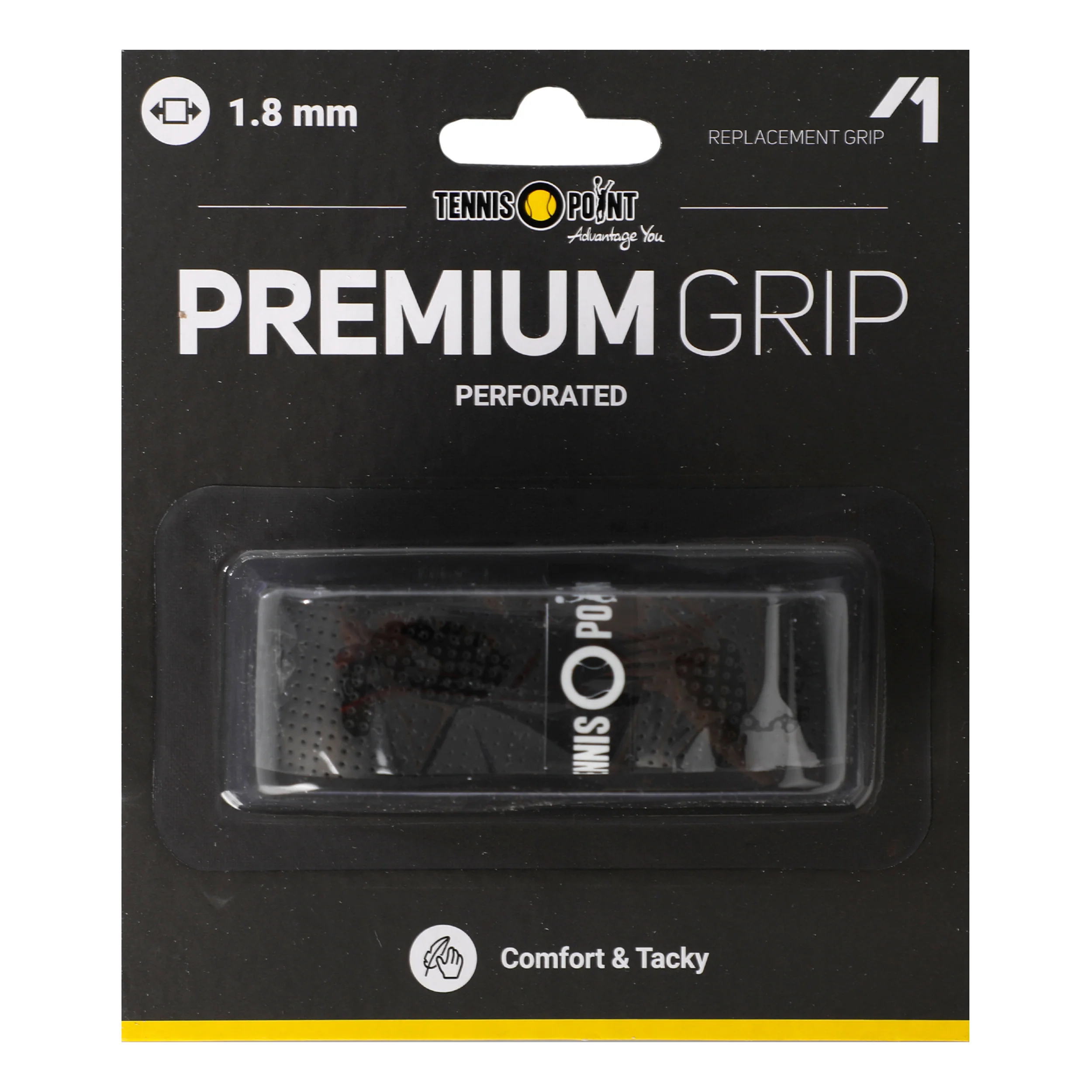 Premium Grip Perforated Enpack-Svart