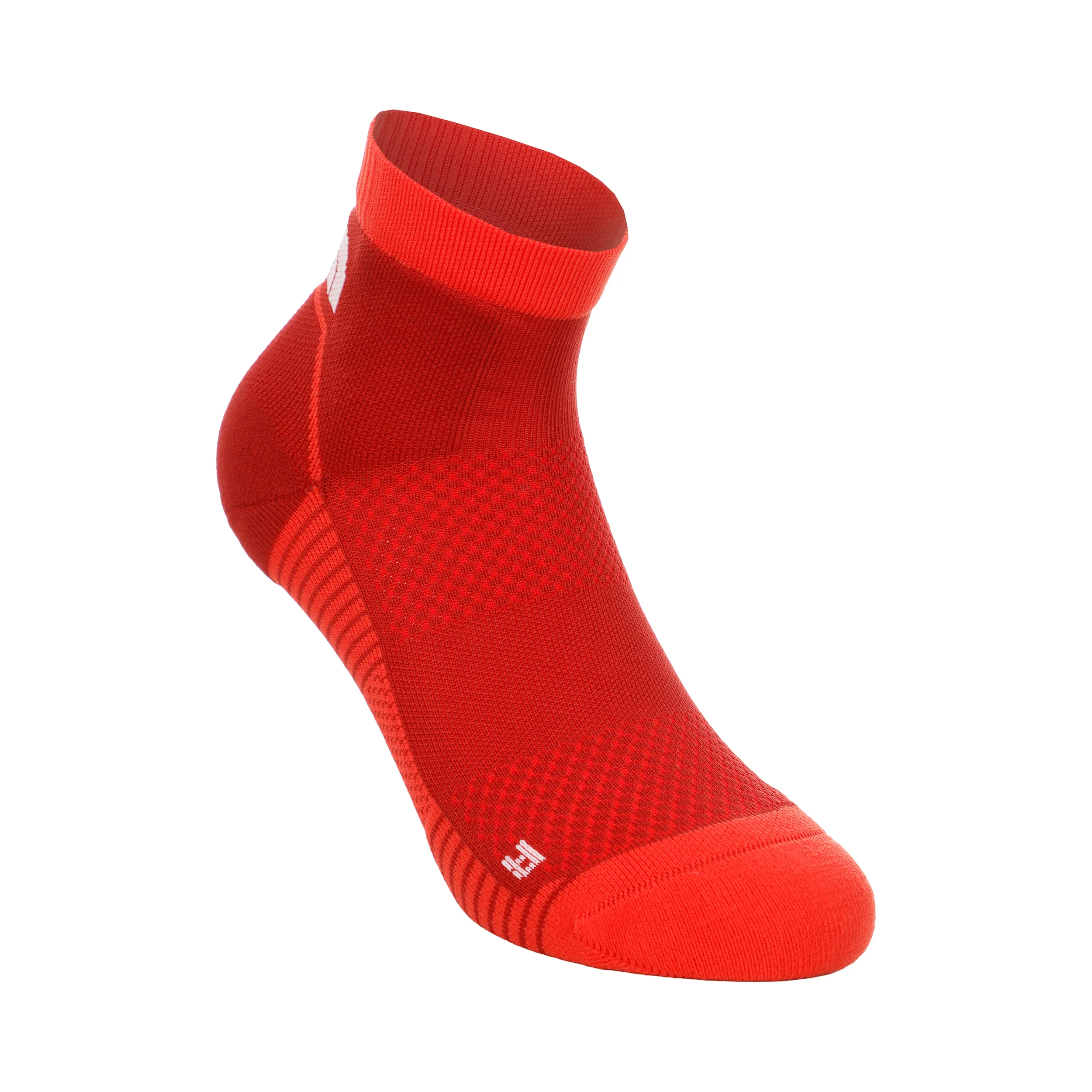 Trail Run Quarter Löparsockor Unisex - mörkröd, röd
