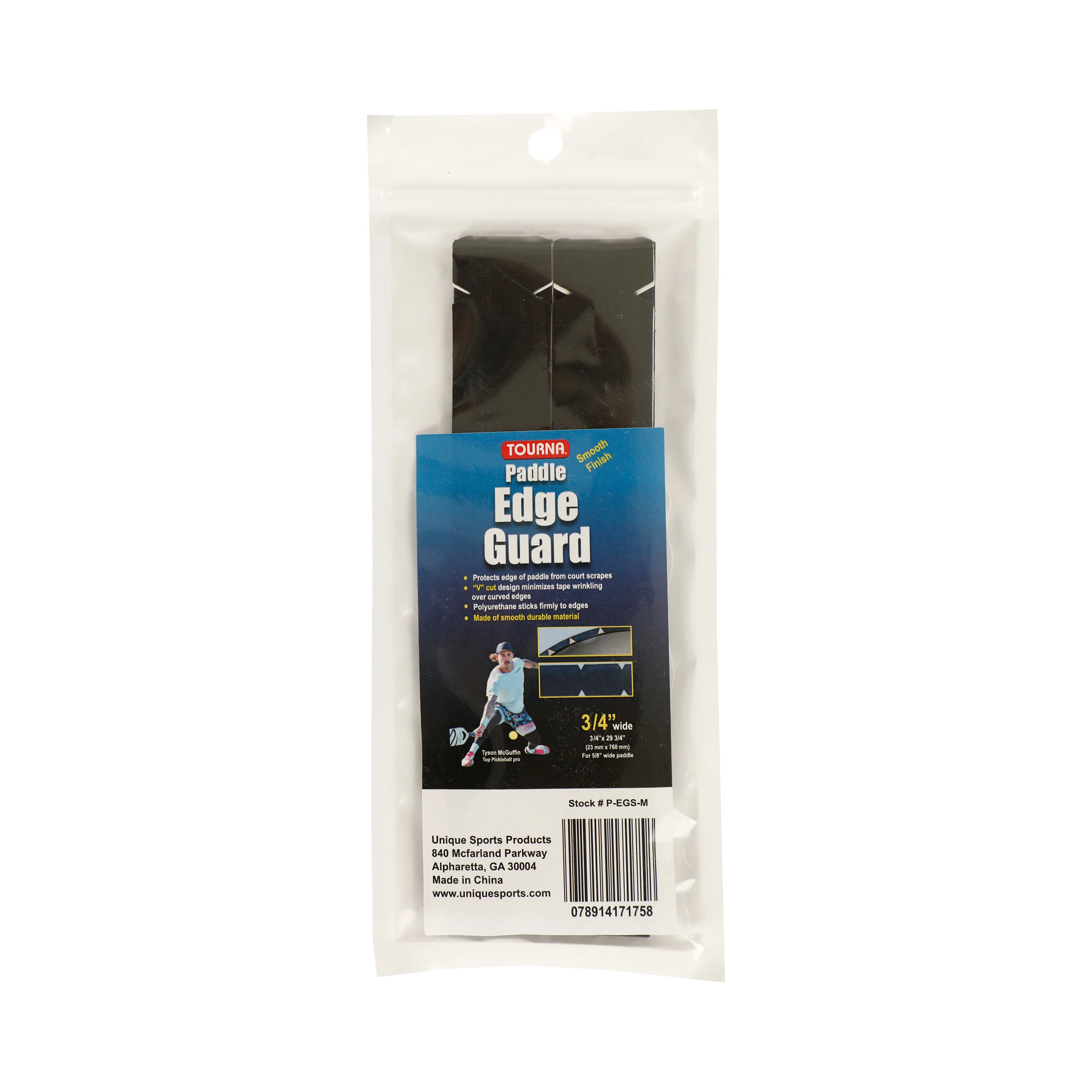 Padel Edge Guard 16mm Skyddstejp För Pickleball-ram-Svart