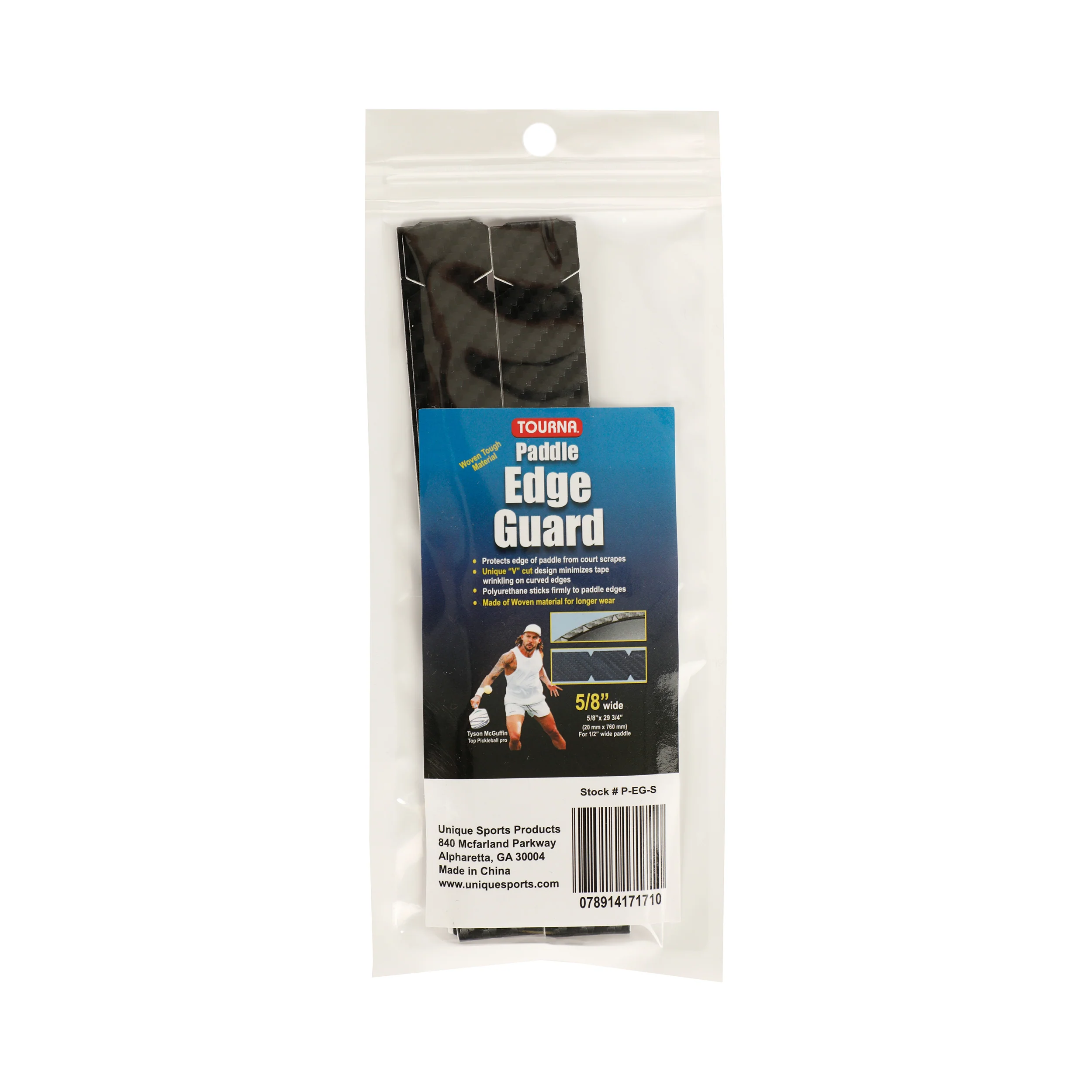 Padel Edge Guard Wooven 15mm Skyddstejp För Pickleball-ram-Svart