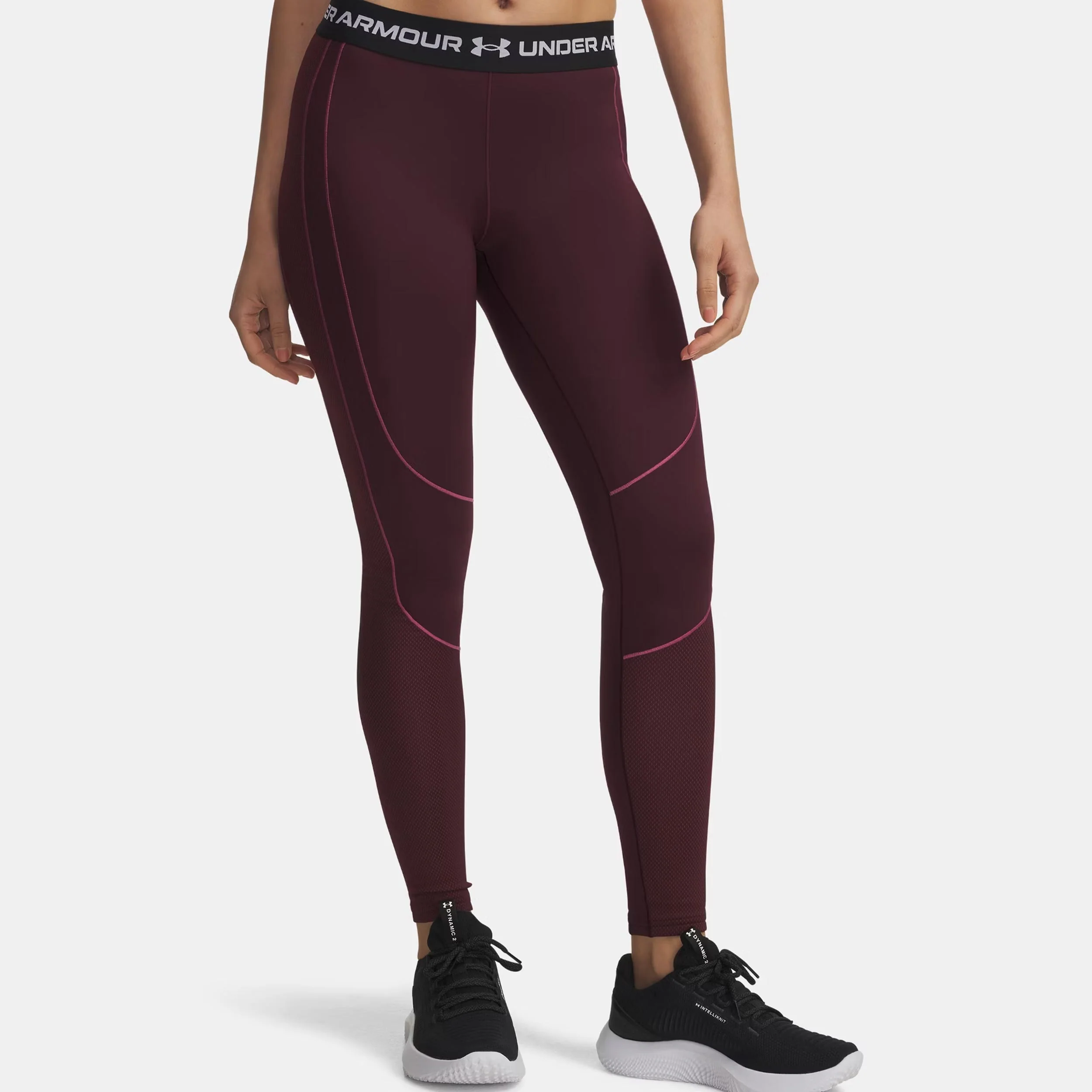 ColdGear Textured Tights Damer-rött vin