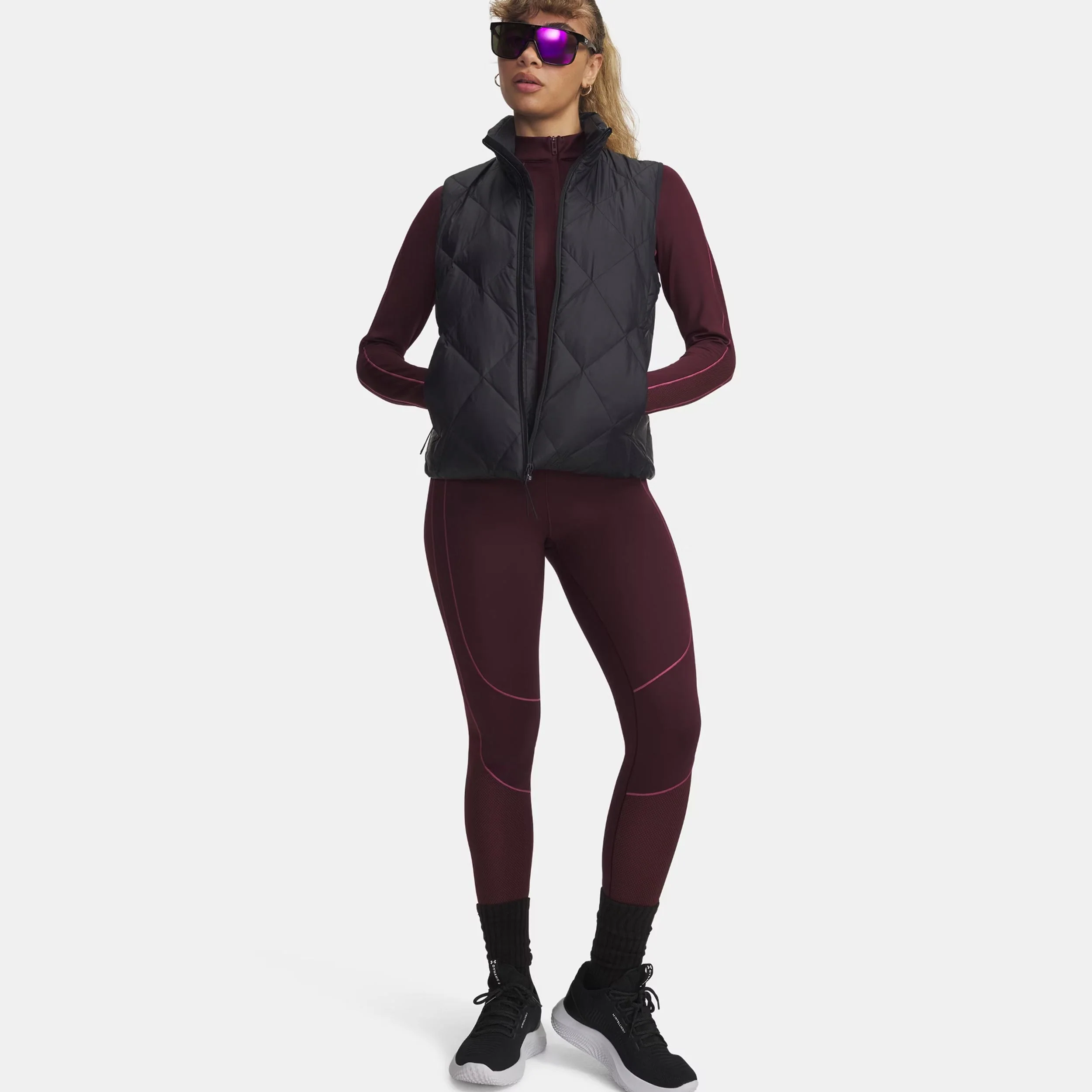 ColdGear Textured Tights Damer-rött vin - Image 3