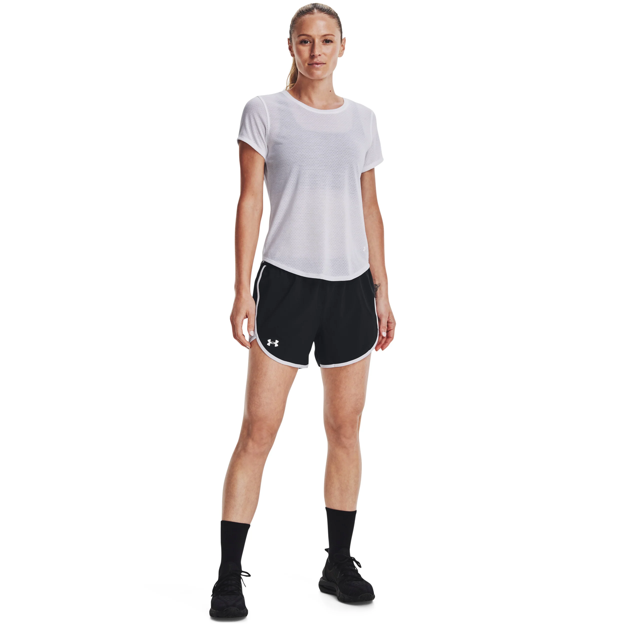 Fly By Elite 5in Shorts Damer-Svart,Vit - Image 5