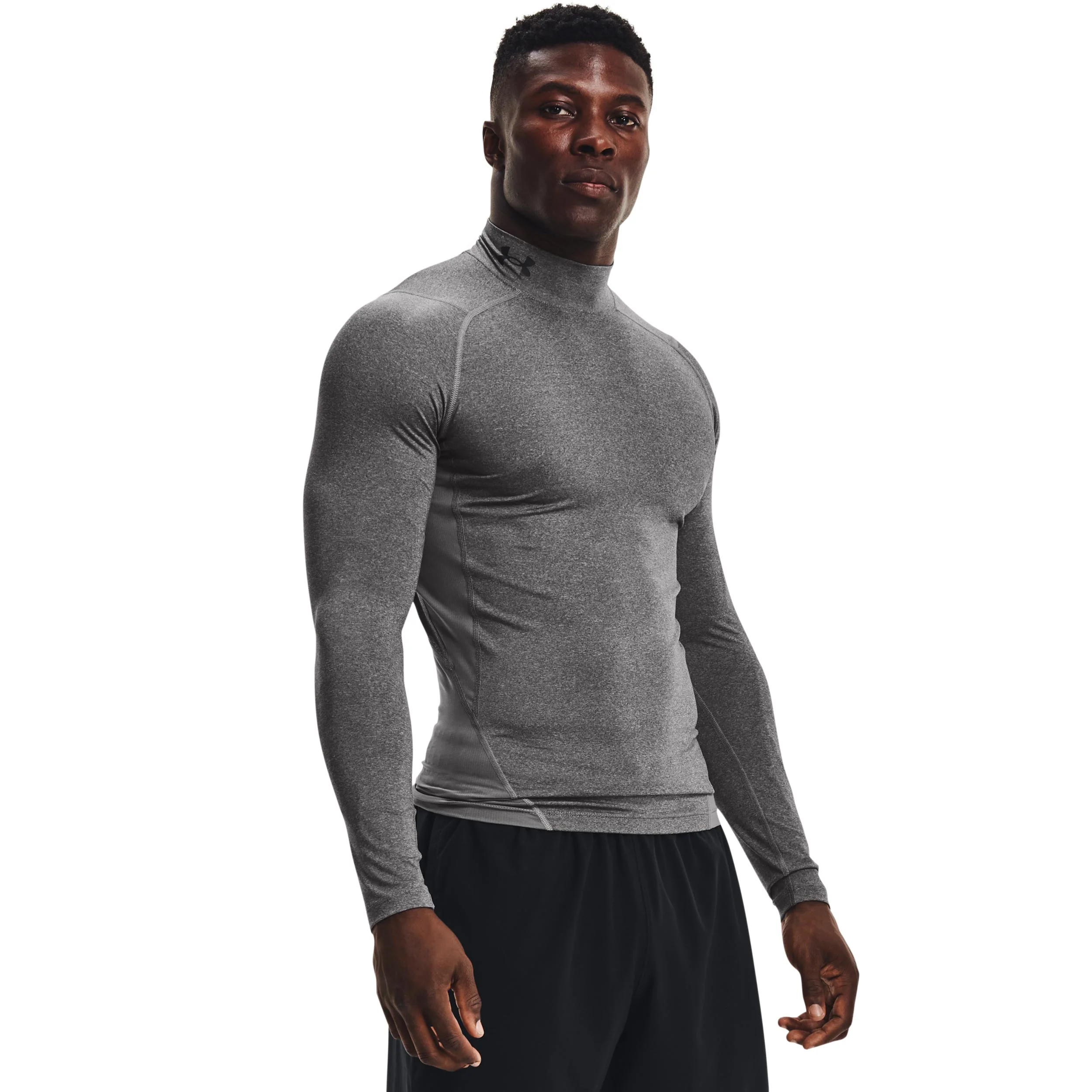 Heatgear Comp Mock Långärmat Herrar-Grå - Image 3