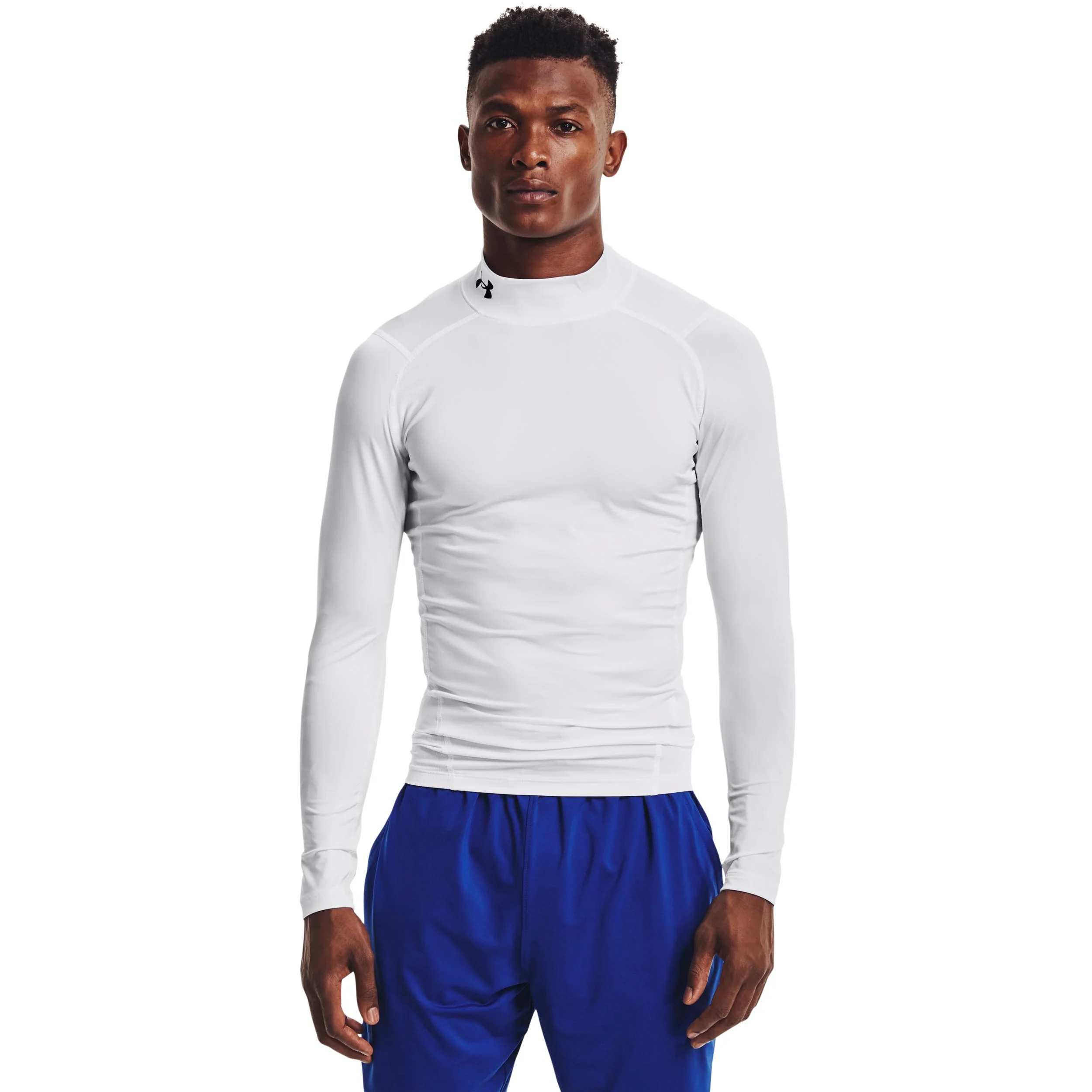 Heatgear Comp Mock Långärmat Herrar-Vit - Image 3