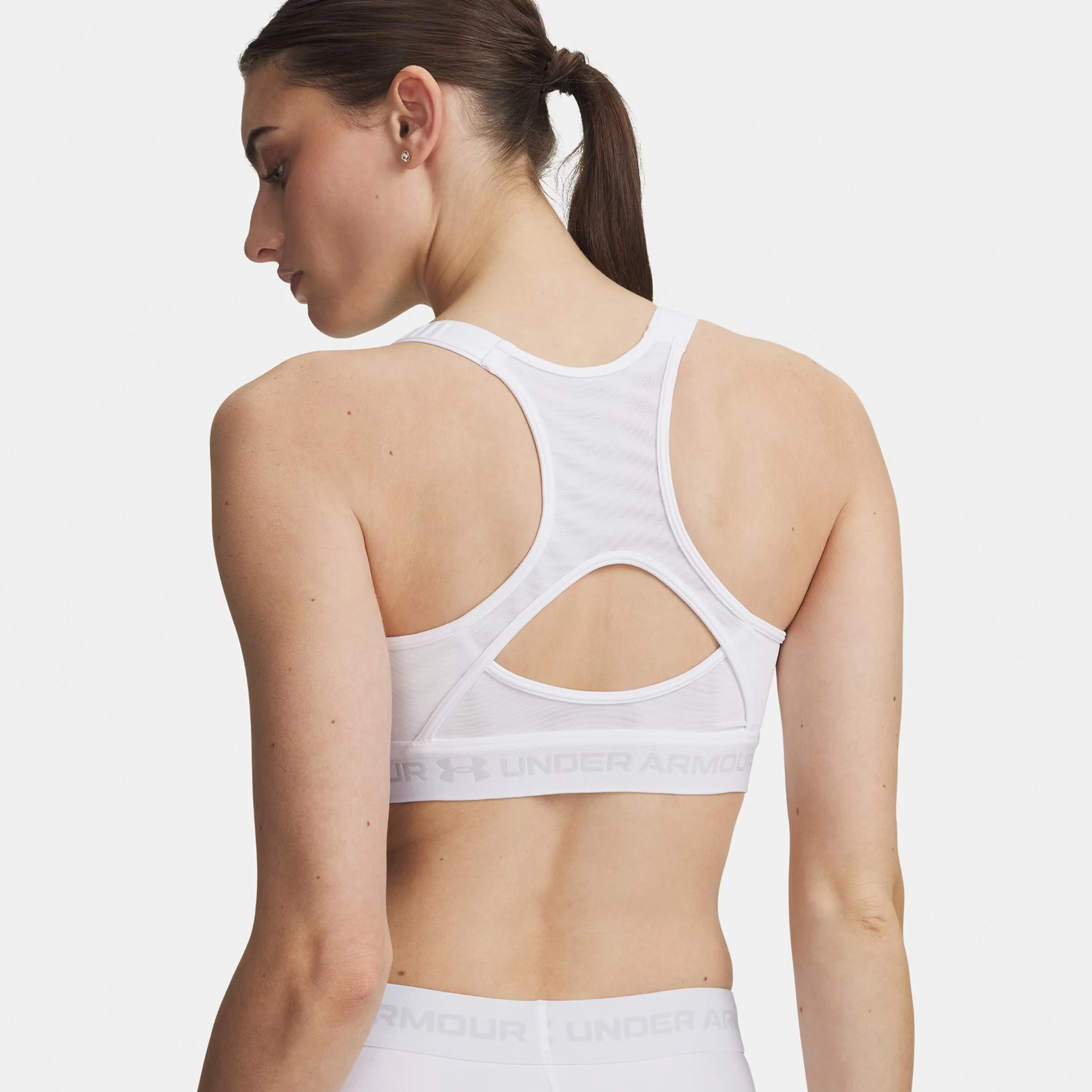 HeatGear High Sport-behå Damer-vit, grå - Image 2