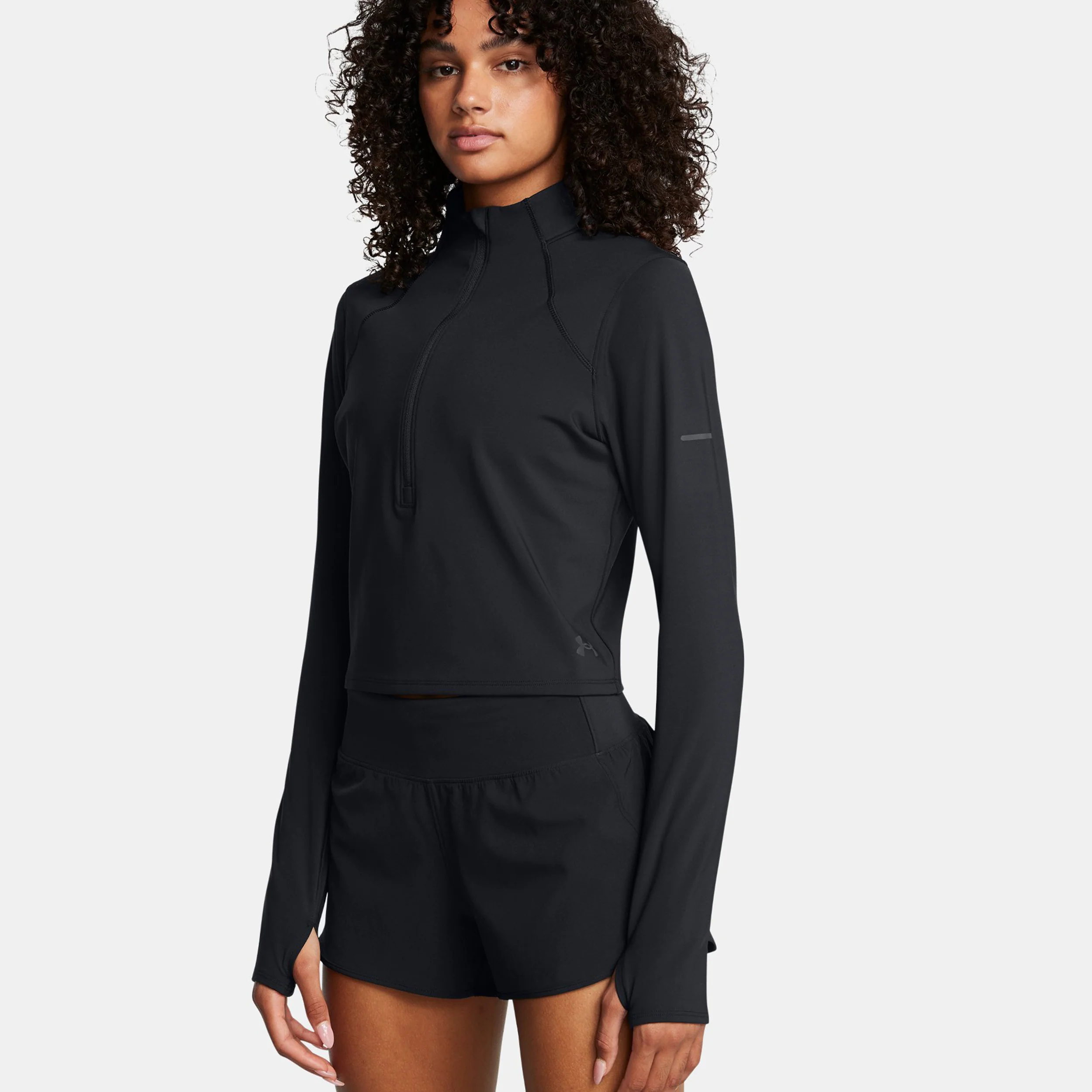 Launch Elite Half Zip Löpartröja Damer-Svart - Image 3