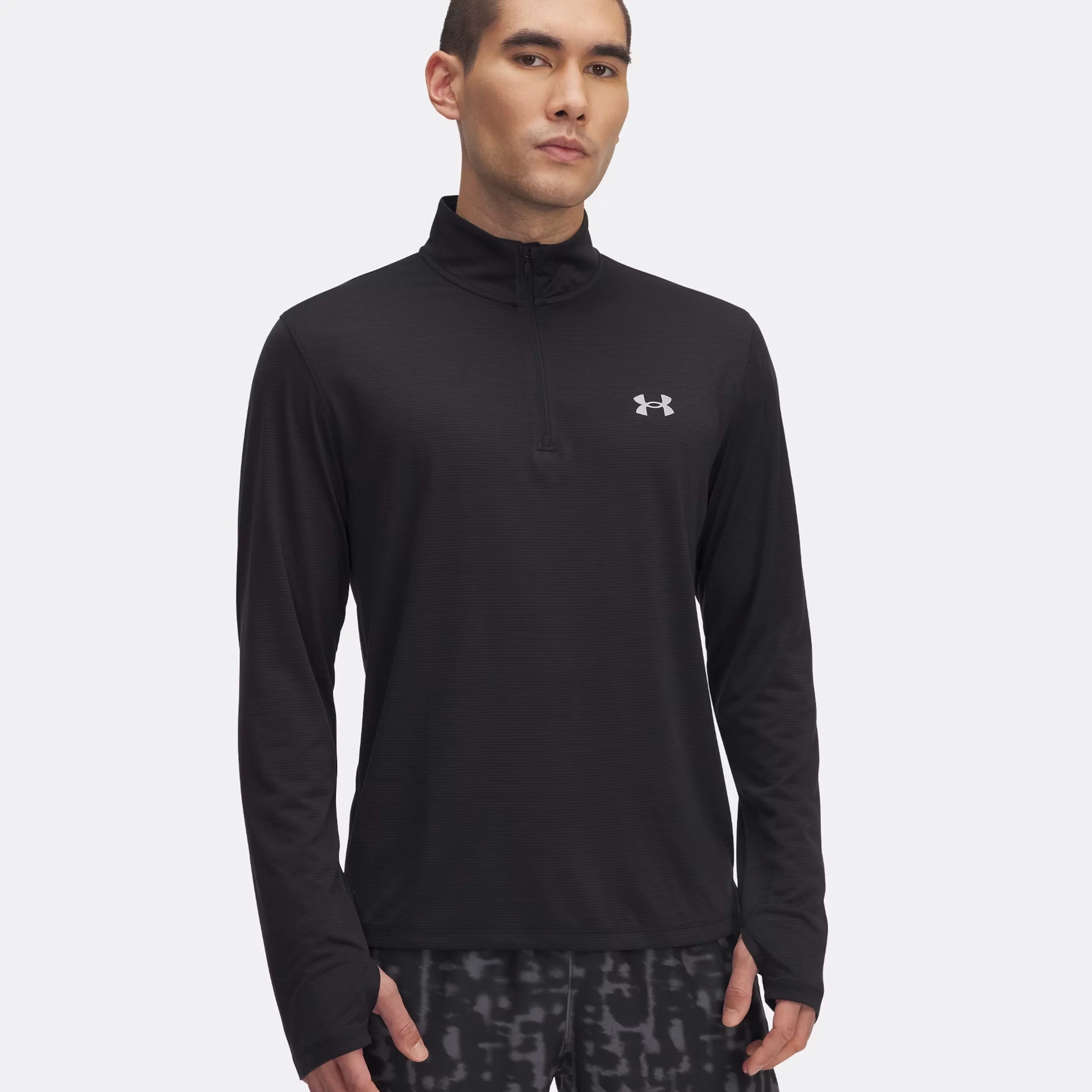 Launch Quarter-Zip Långärmat Herrar-Svart