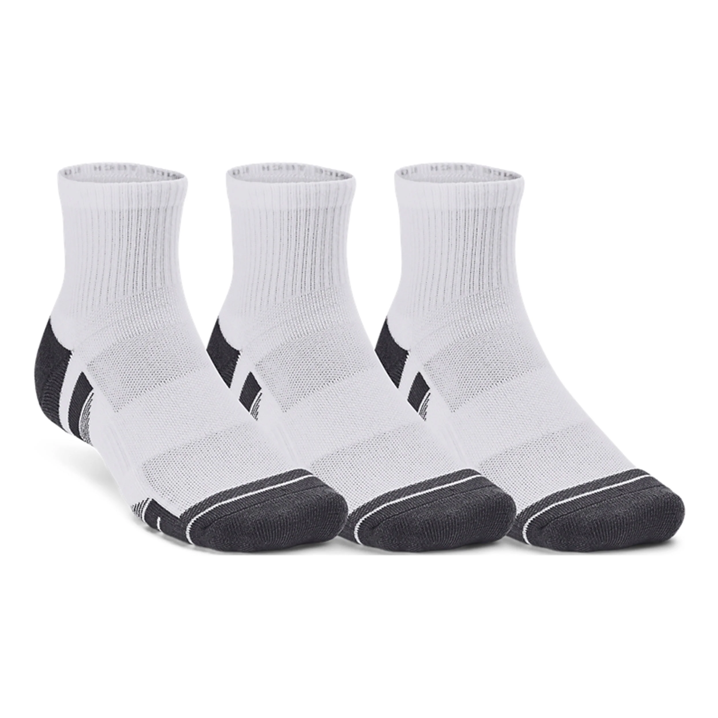 Performance Tech Quarter Tennisstrumpor 3-pack-Vit