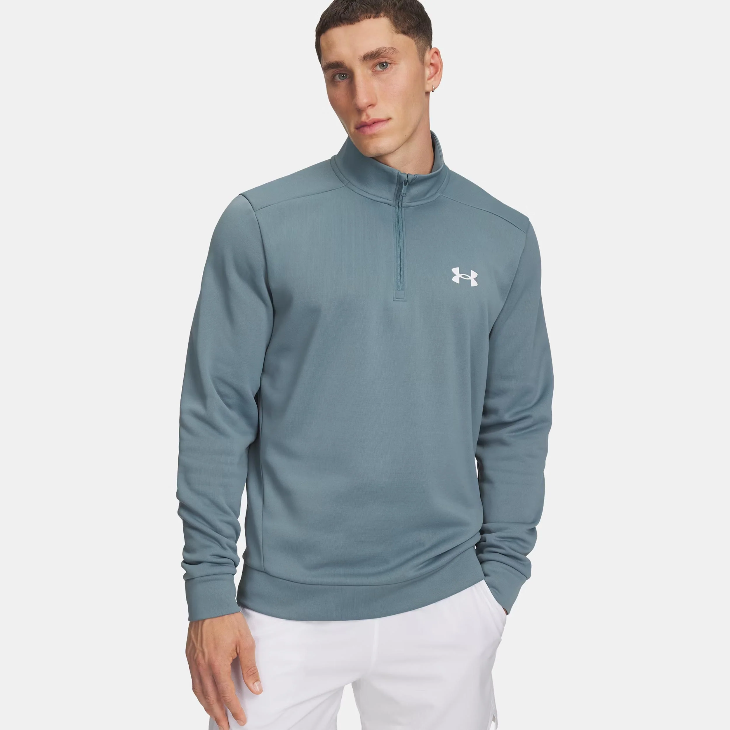 Quarter Half-Zip Långärmat Herrar-ljusblå - Image 3