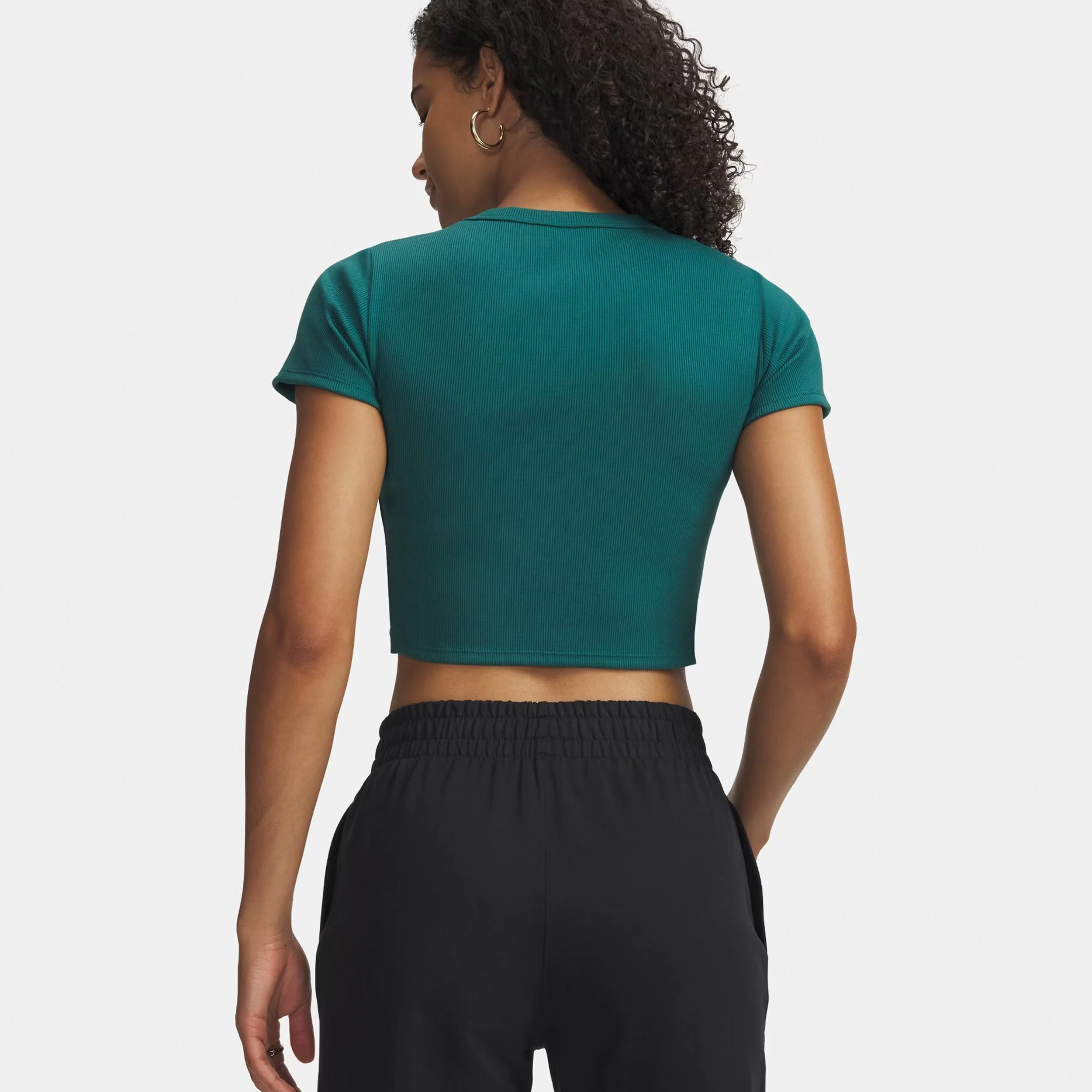 Rival Rib Baby T-shirt Damer-grön, vit - Image 2