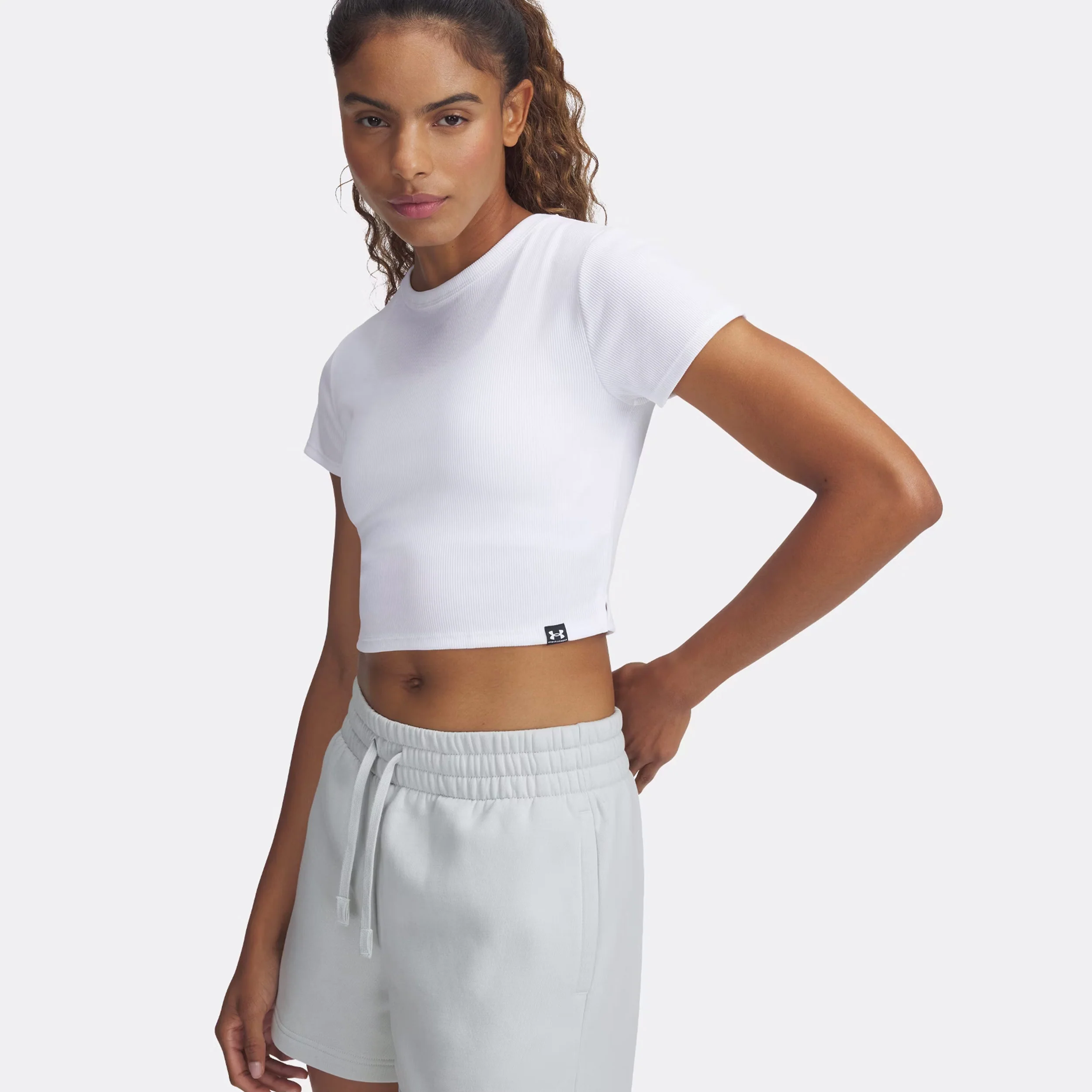 Rival Rib Baby T-shirt Damer-Vit - Image 3