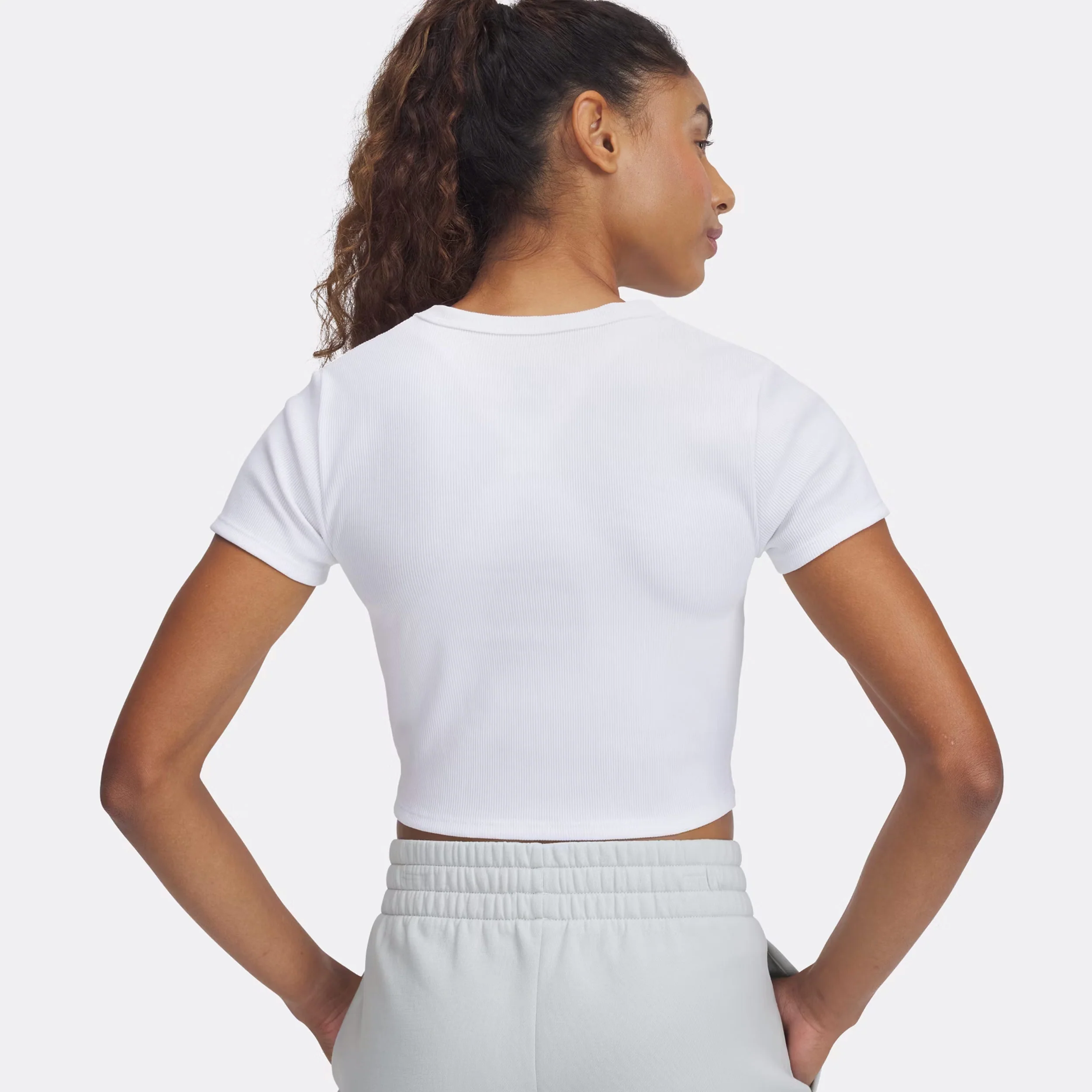 Rival Rib Baby T-shirt Damer-Vit - Image 4