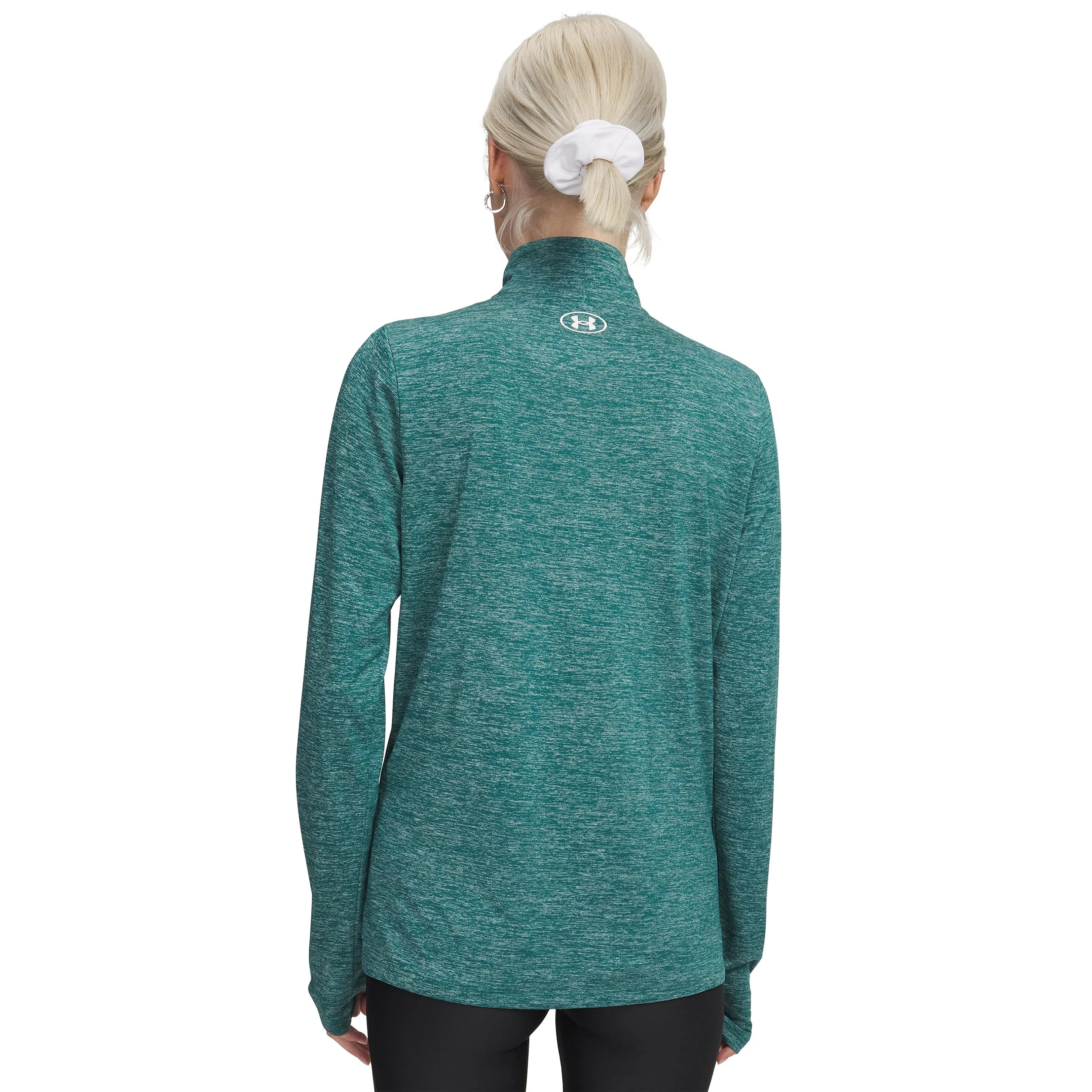 Tech 1/2 Zip-Twist Långärmat Damer-grön, vit - Image 2
