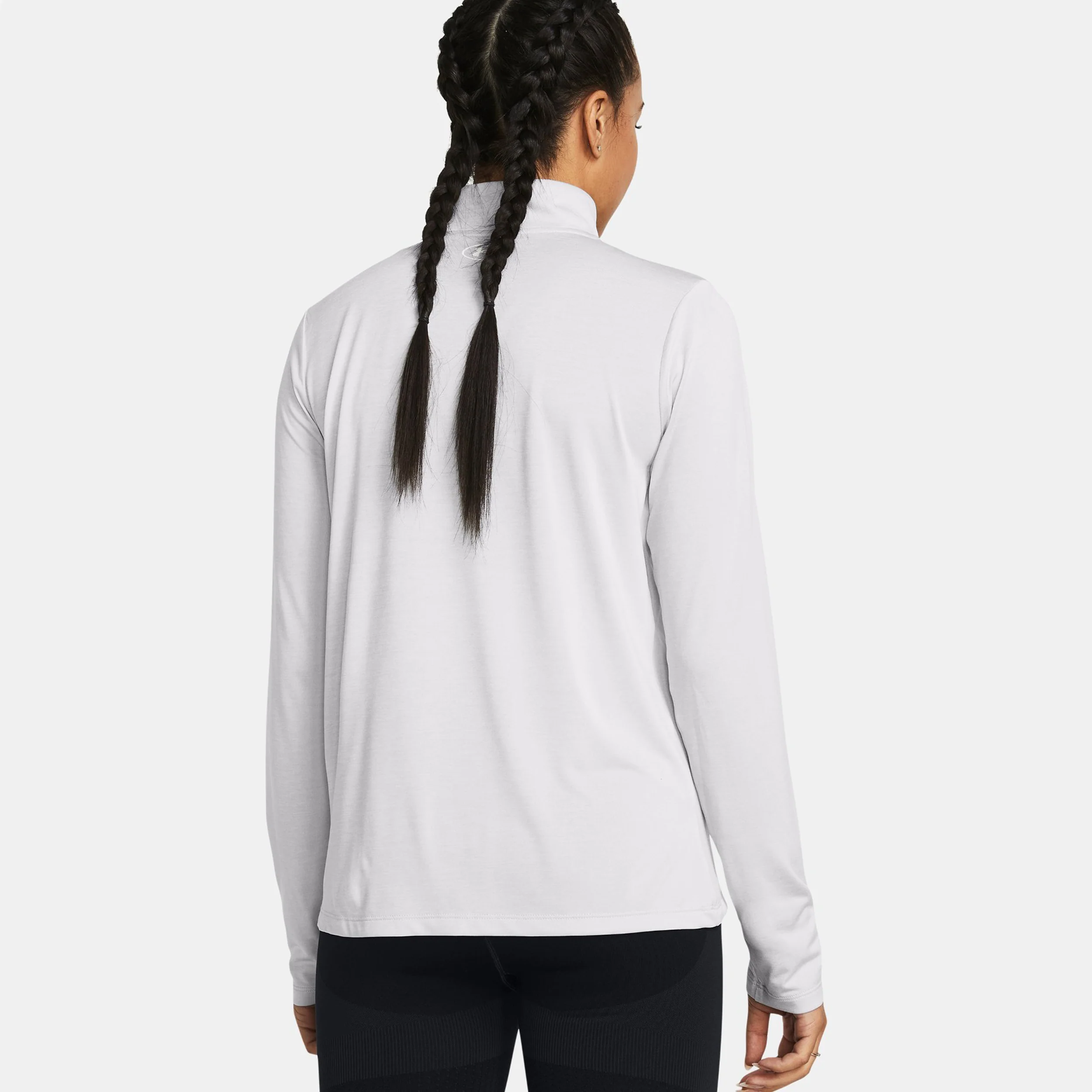 Tech Half-Zip Twist Långärmat Damer-Grå - Image 4