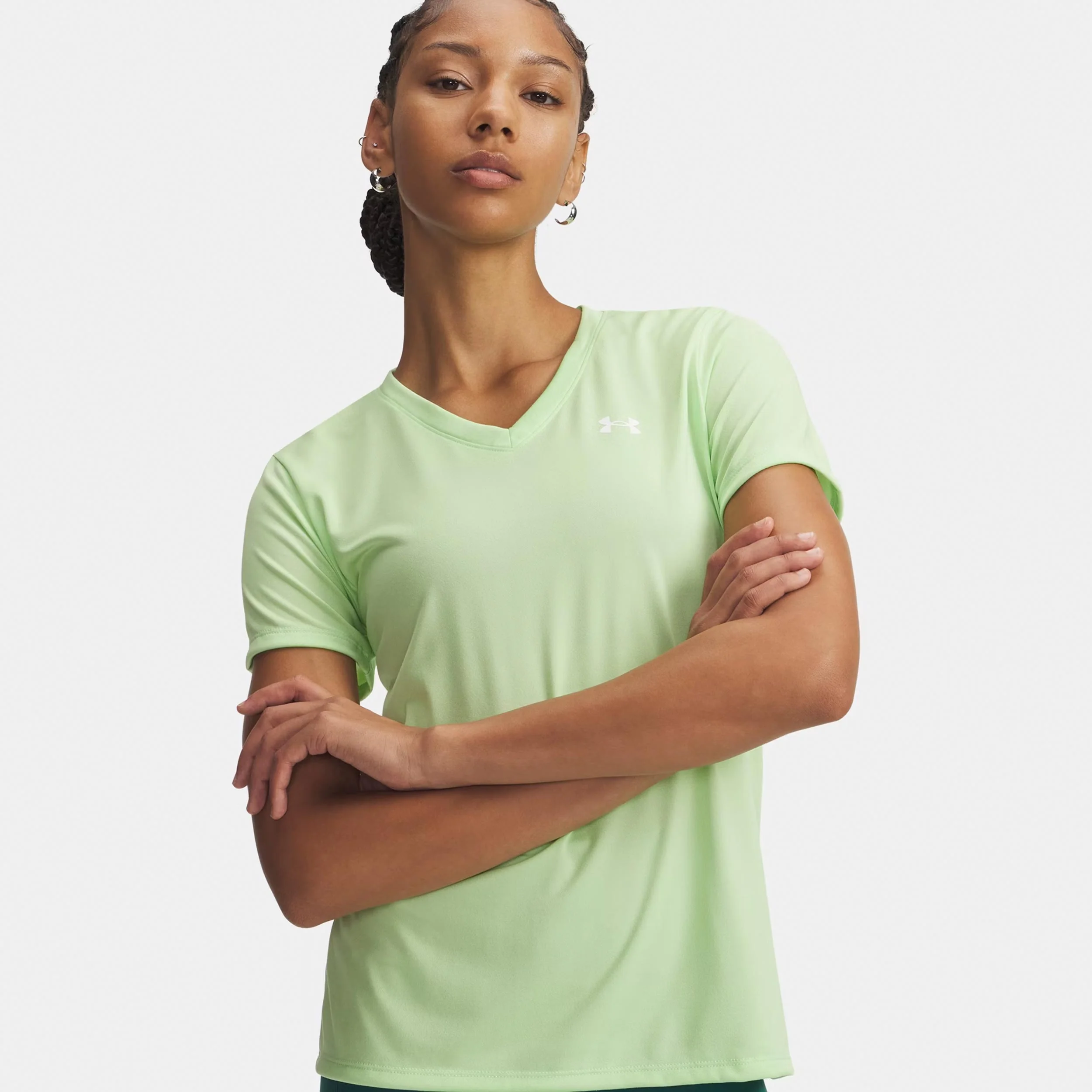 Tech Solid T-shirt Damer-grön