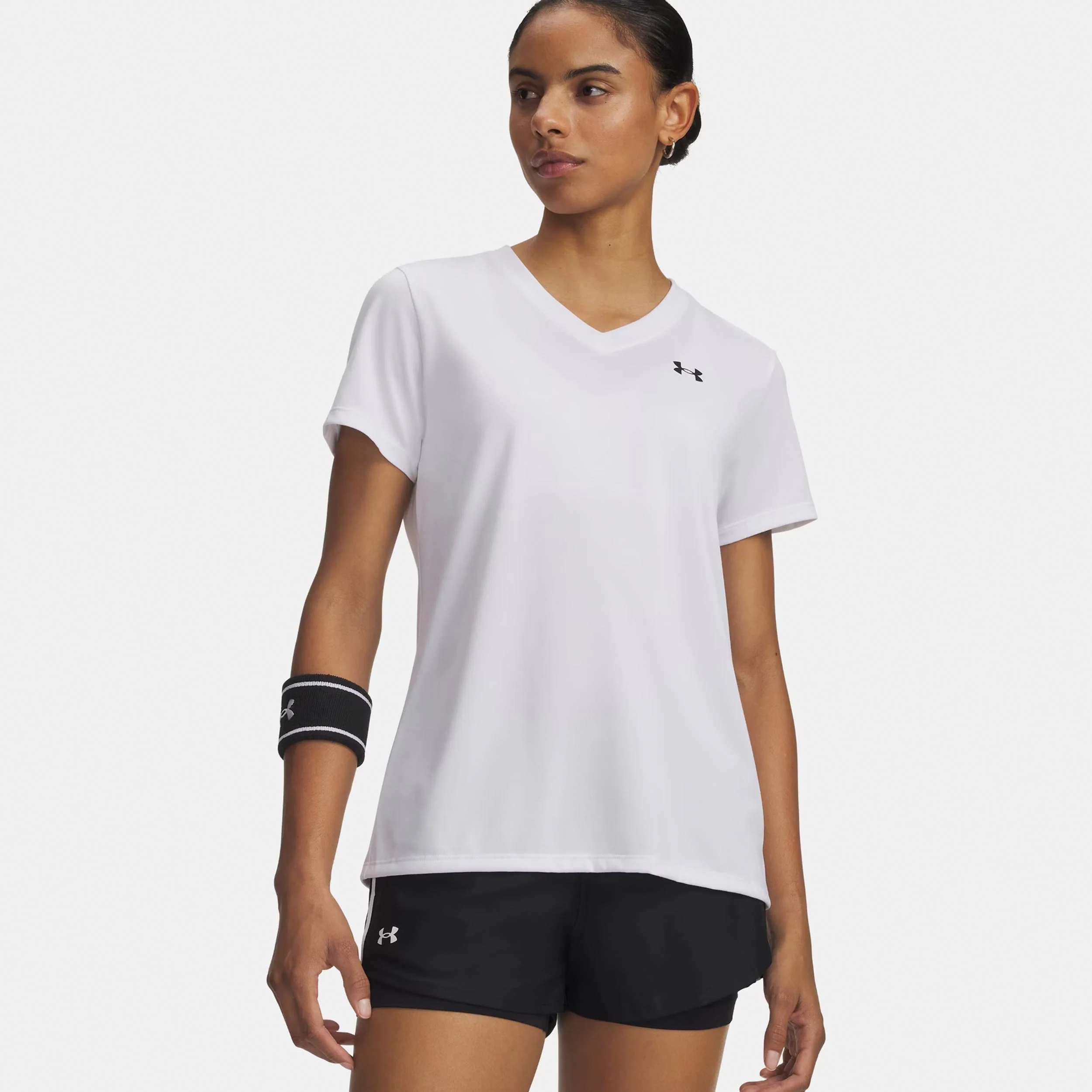 Tech Solid T-shirt Damer-vit - Image 3
