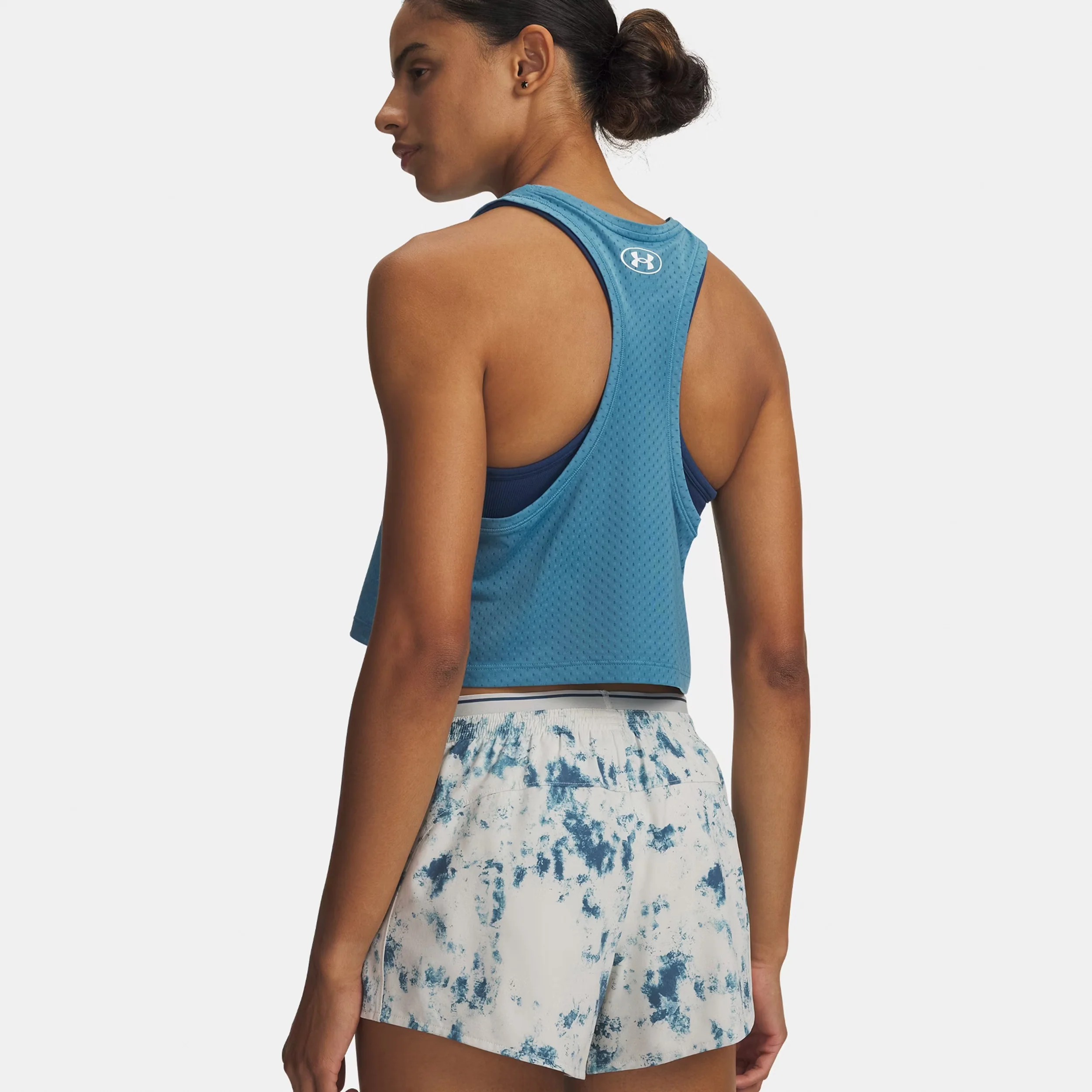 Tech Sport Mesh Crop Linne Damer-blå - Image 2