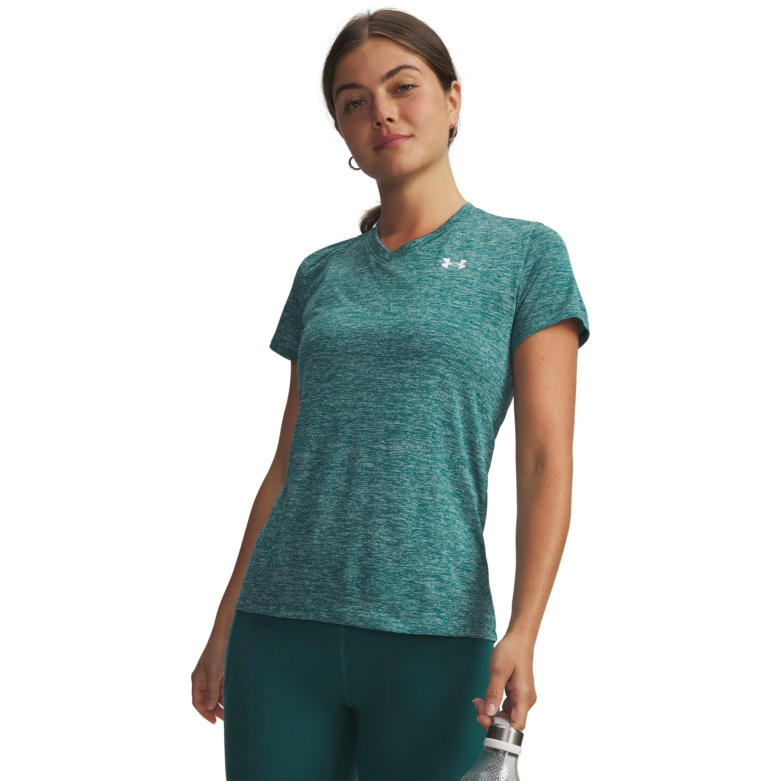 Tech Twist T-shirt Damer-grön, vit