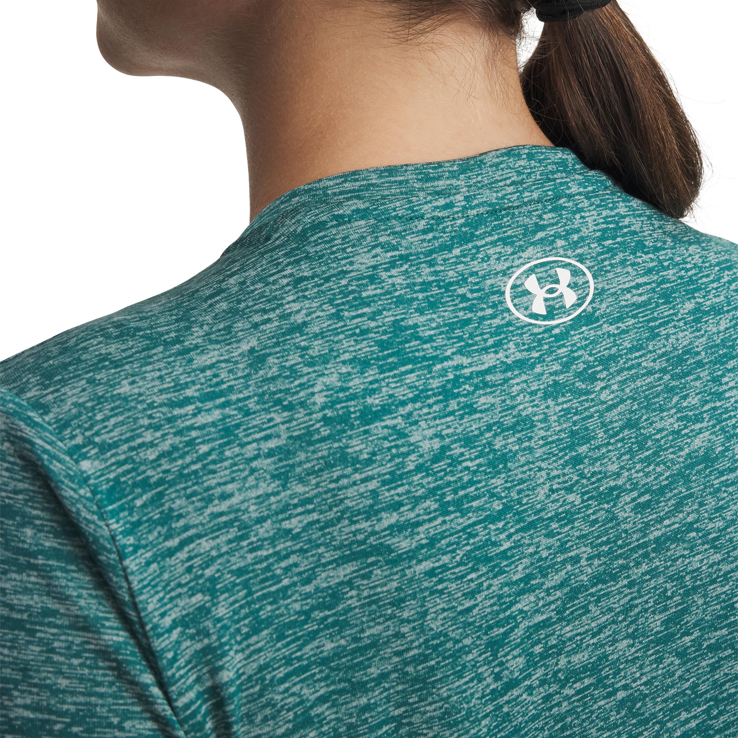 Tech Twist T-shirt Damer-grön, vit - Image 3
