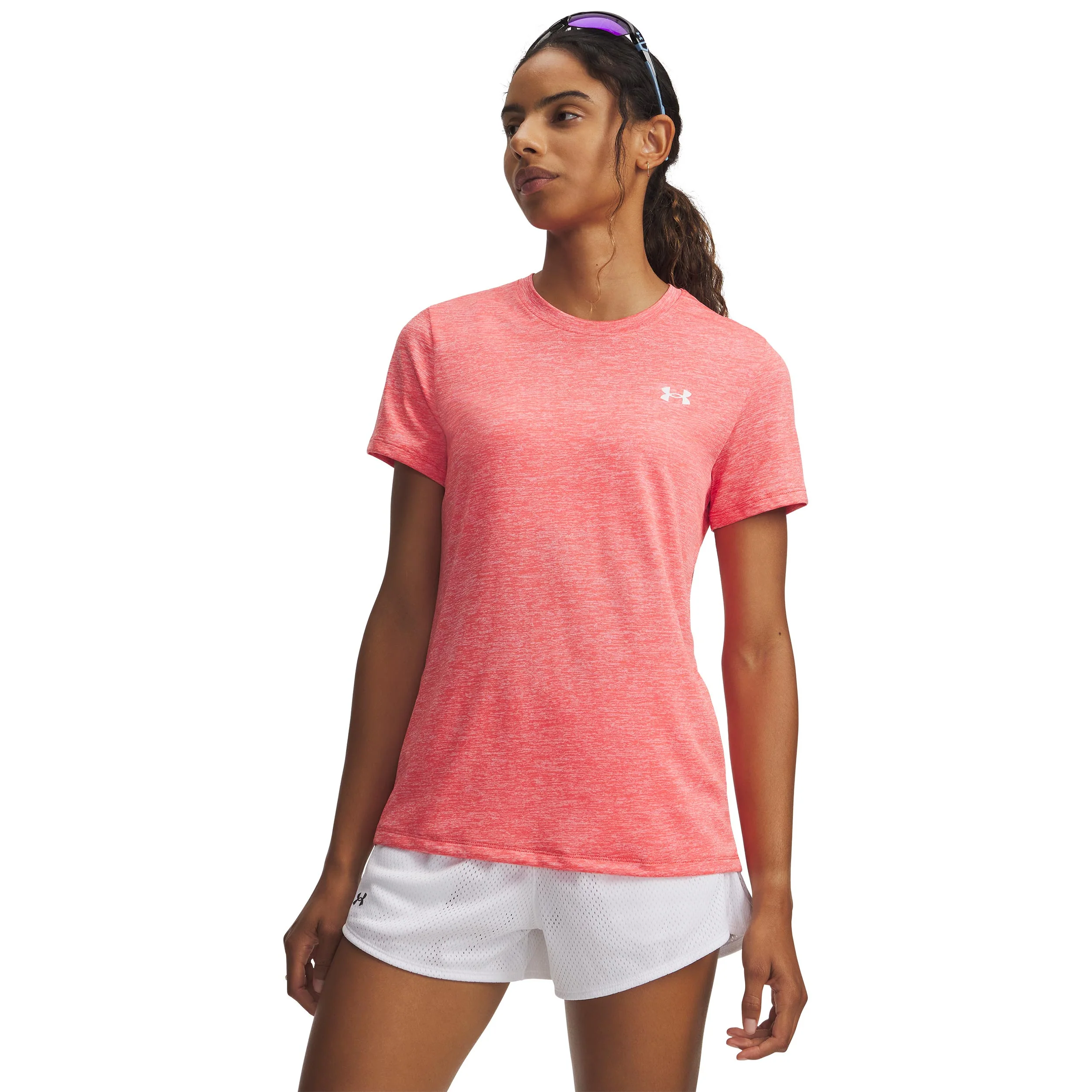 Tech Twist T-shirt Damer-röd, vit