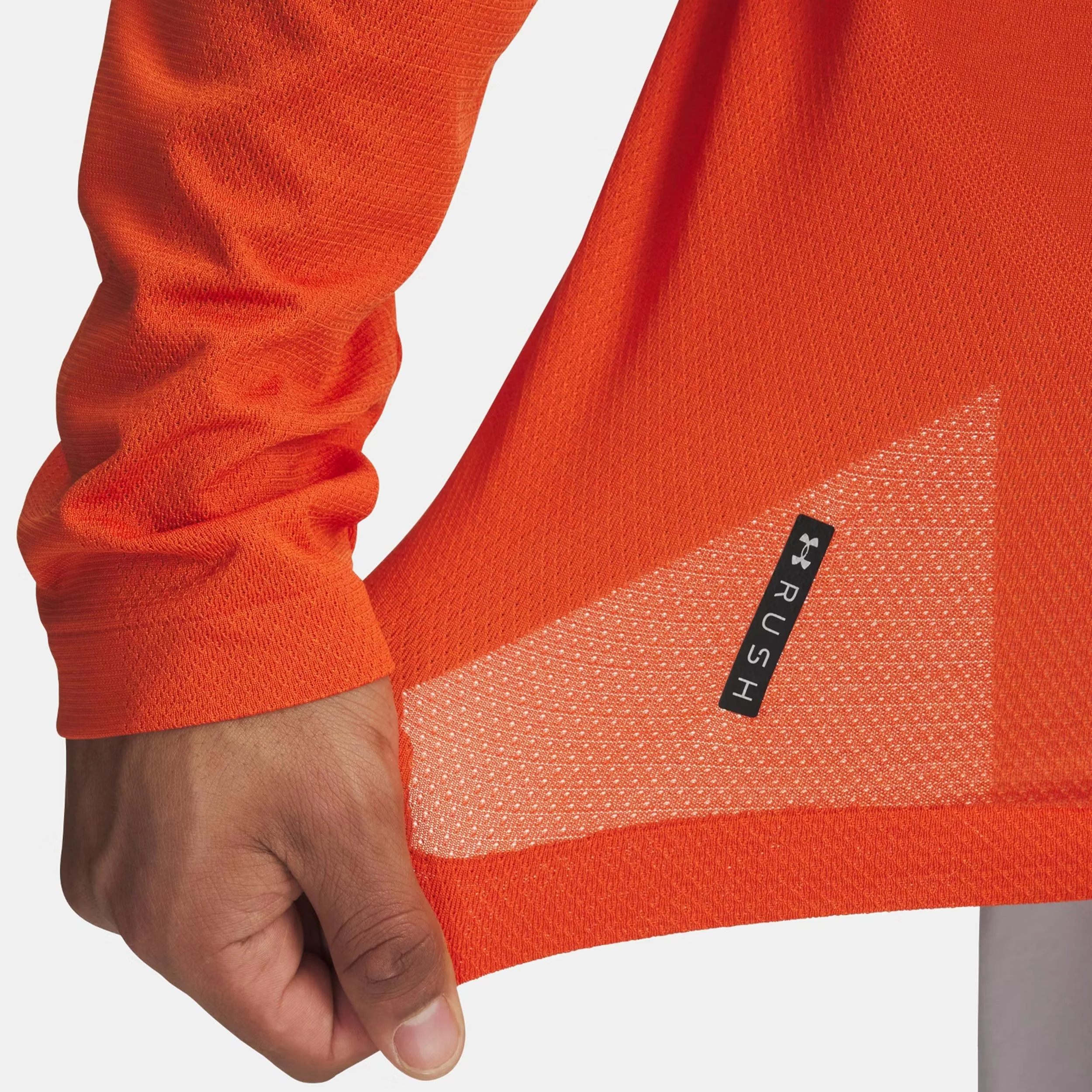 Vanish Elite Seamless 1/4 Zip Långärmat Herrar-orange - Image 3