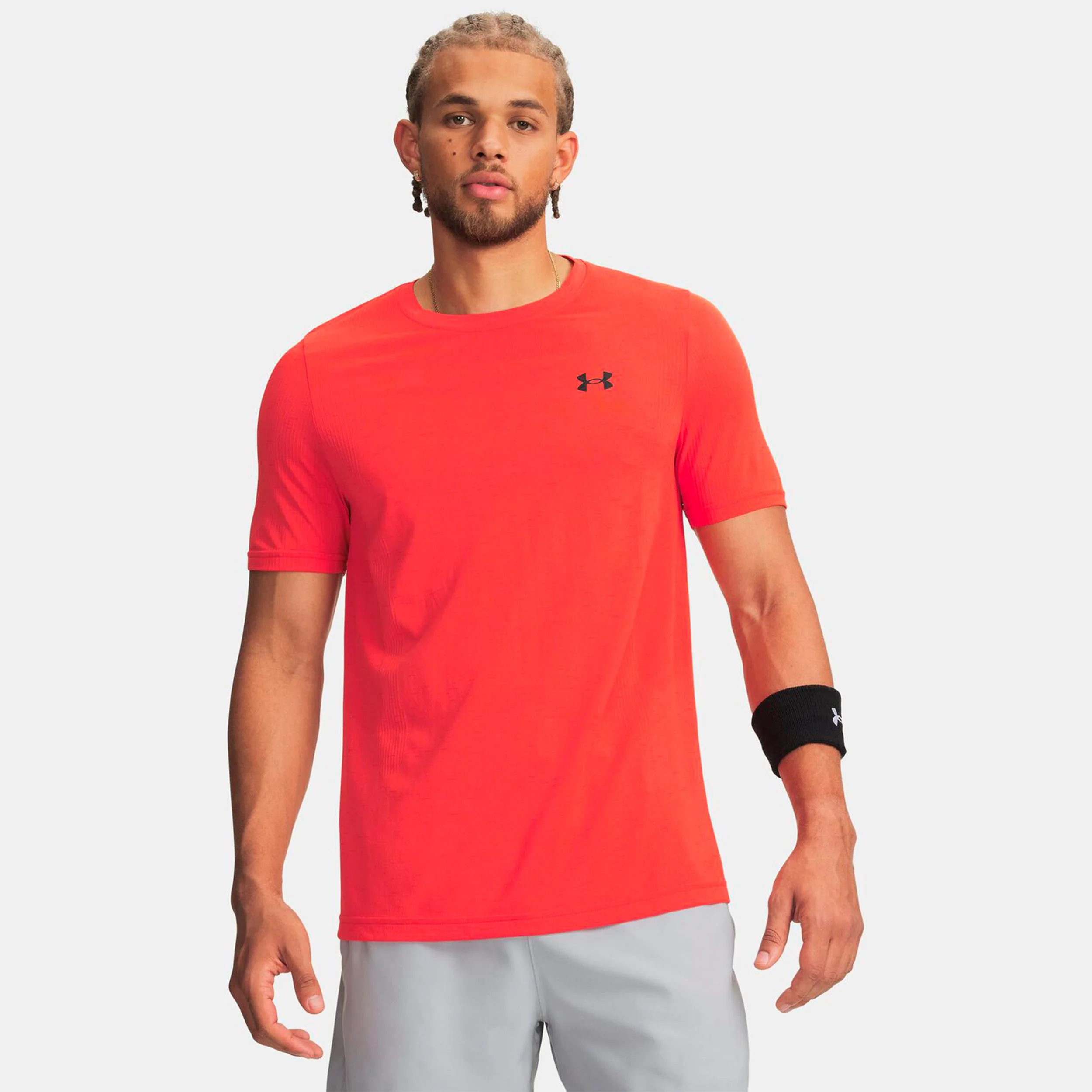 Vanish Seamless T-shirt Herrar-röd, svart