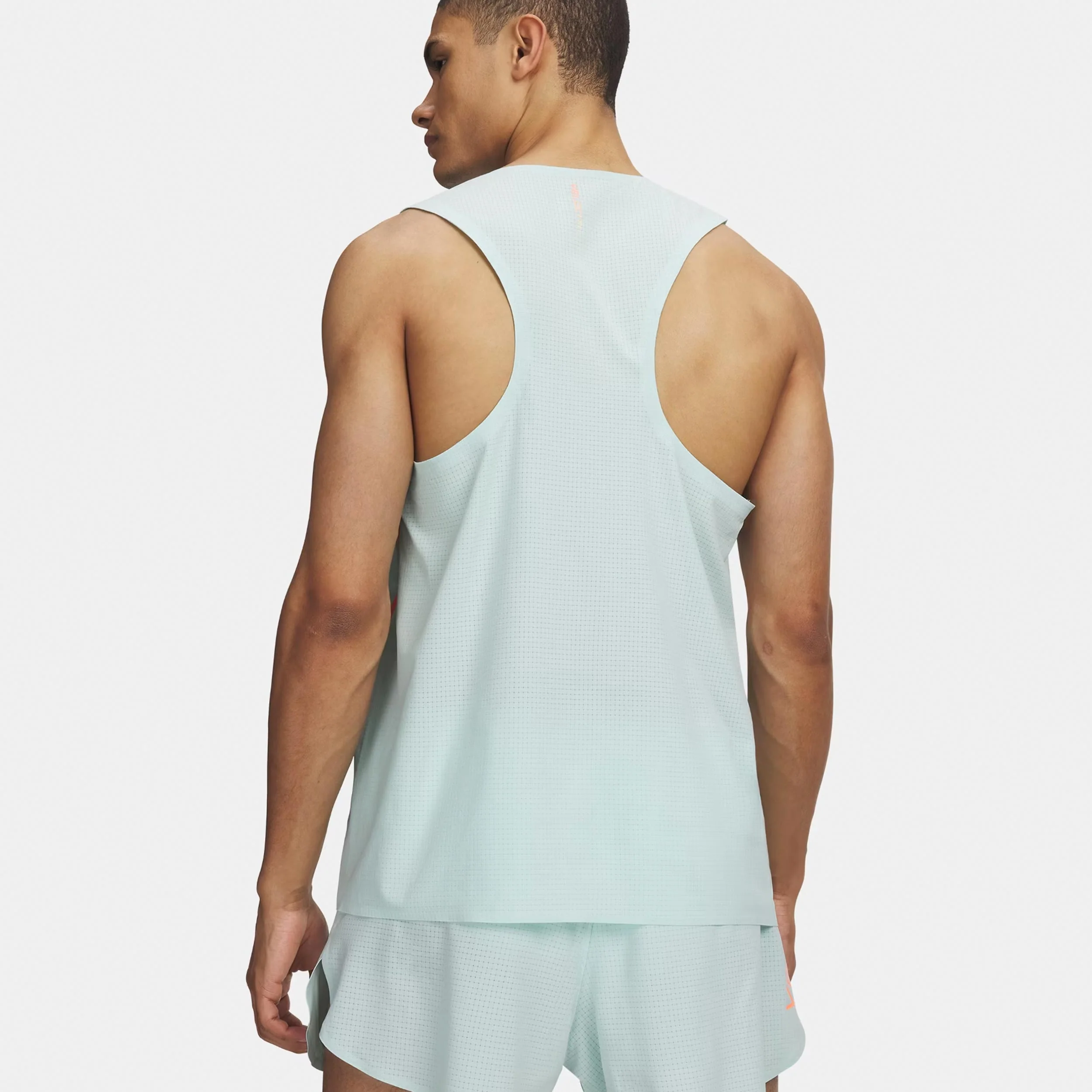 Velociti Elite Singlet Löpartröja Herrar-mint, korall - Image 2