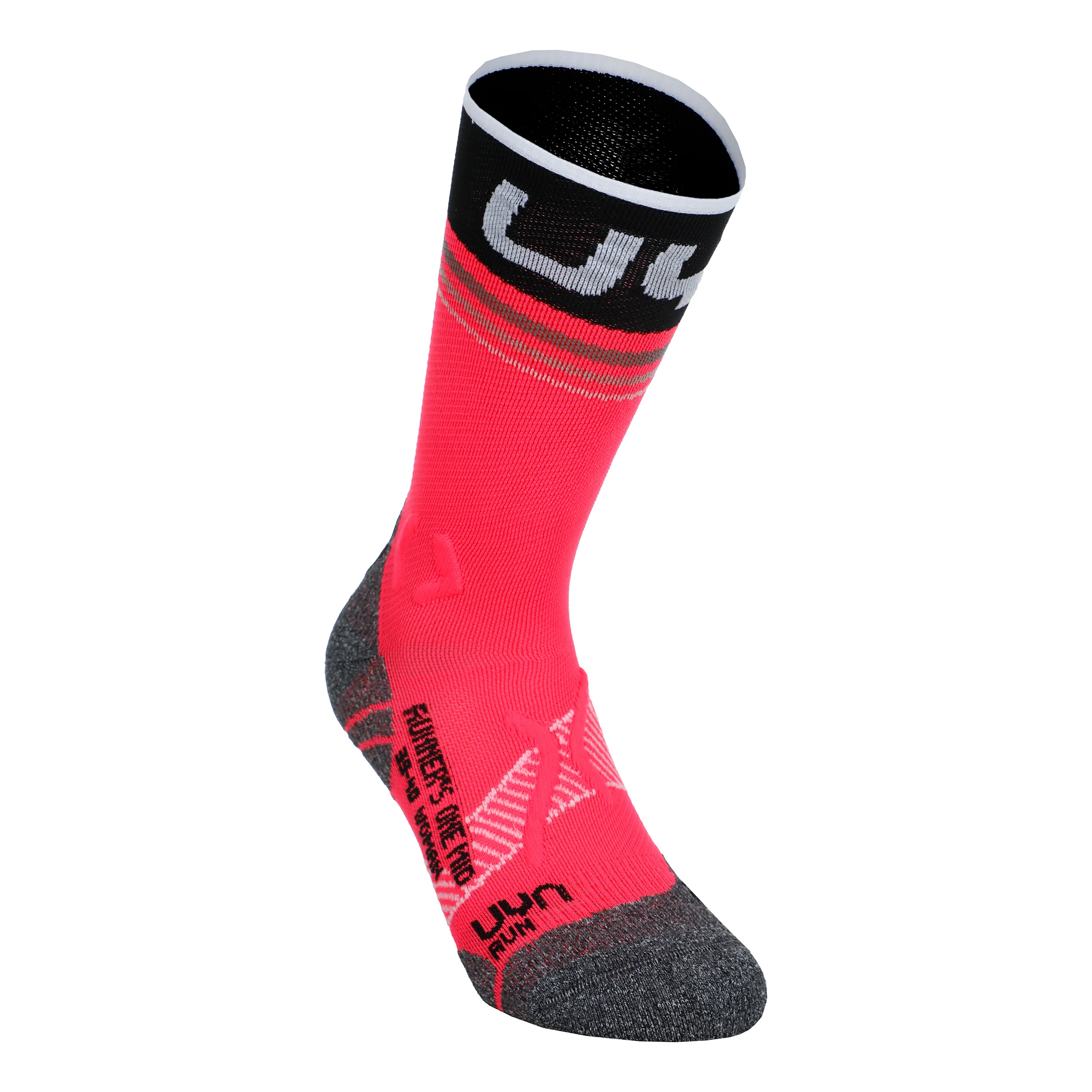 Runner'S One Mid Löparsockor Damer-Pink,Svart