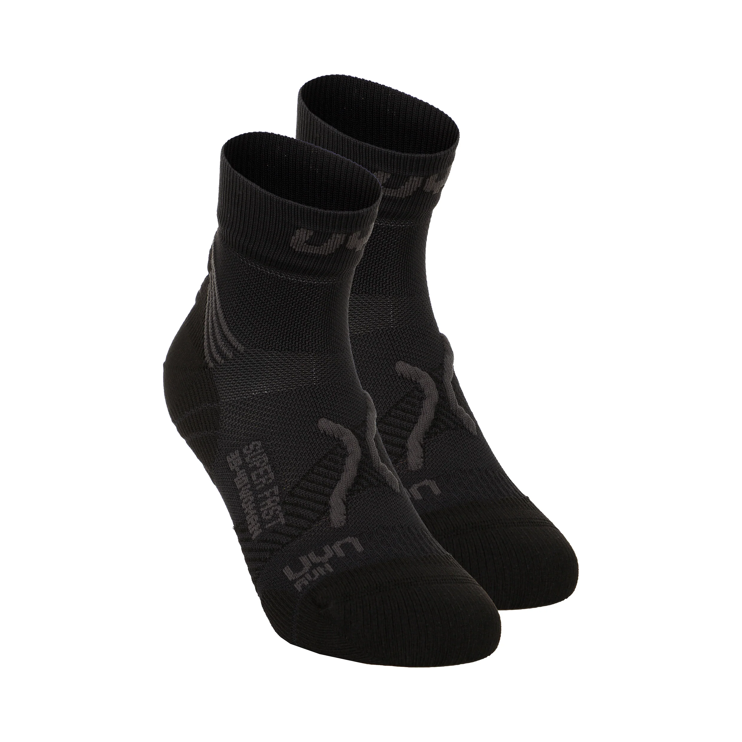 Super Fast Löparsockor 2-pack Herrar-Svart,Antracit