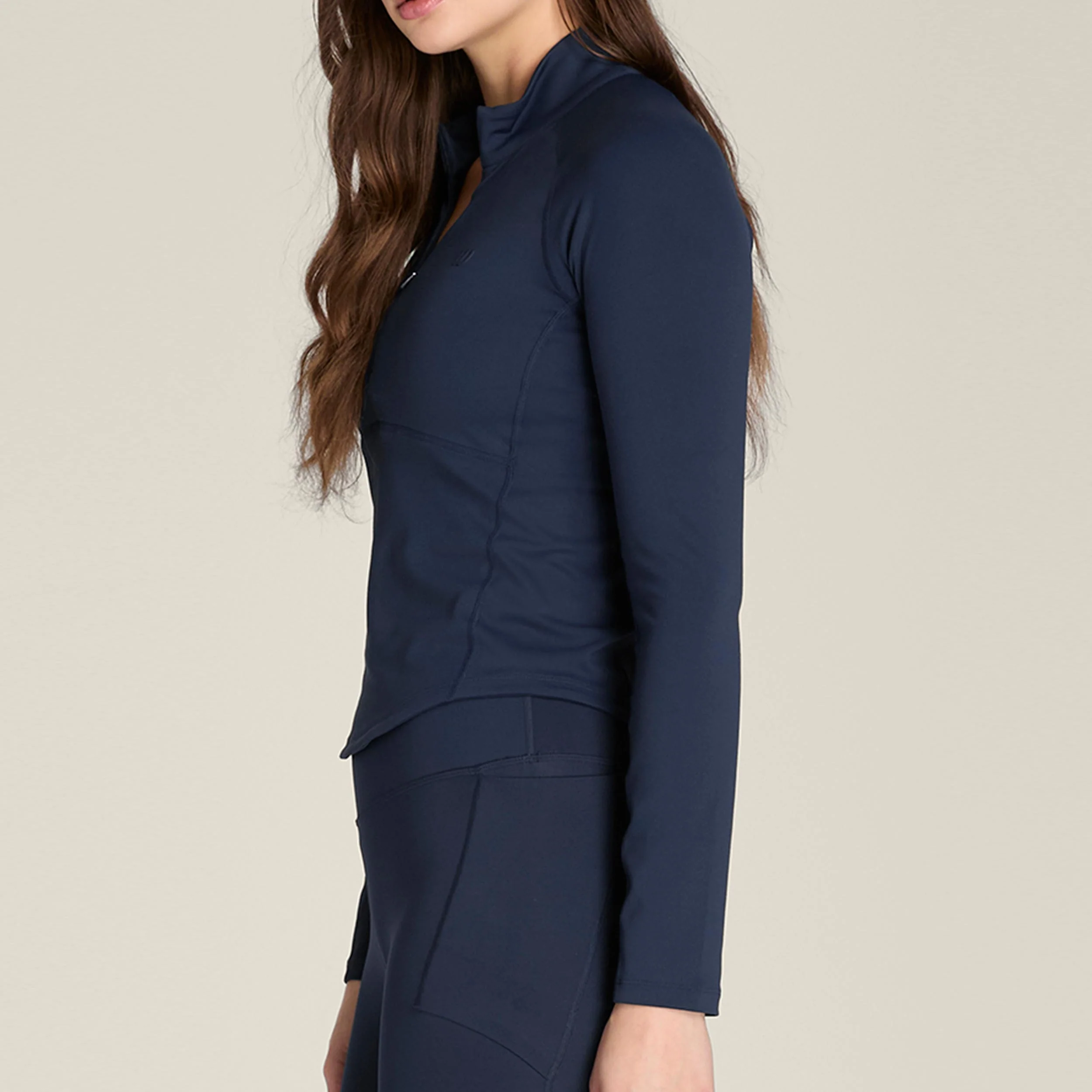 Baseline Half-Zip Långärmat Damer-mörkblå - Image 3