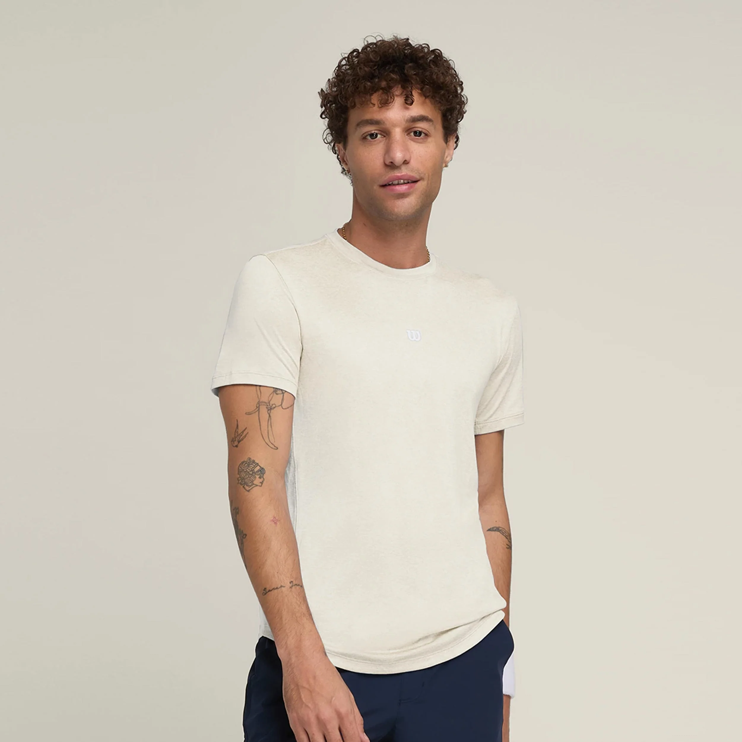 Everyday Performance T-shirt Herrar-Creme - Image 4
