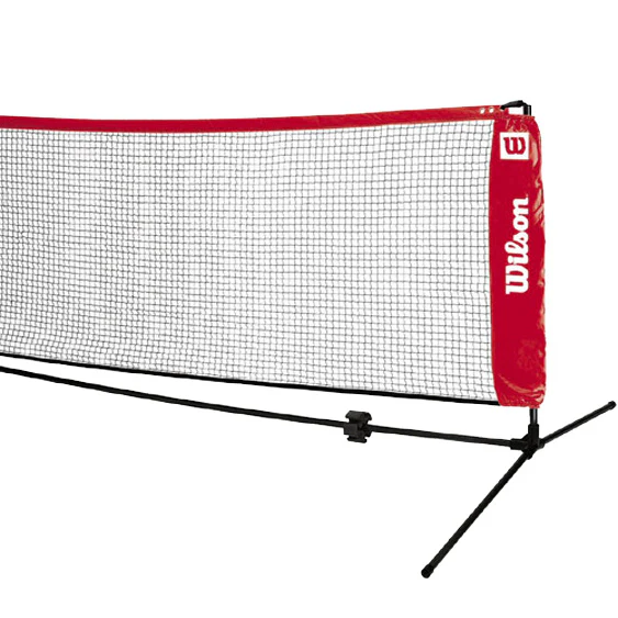 EZ Tennisnät 6,10m-Svart,Röd