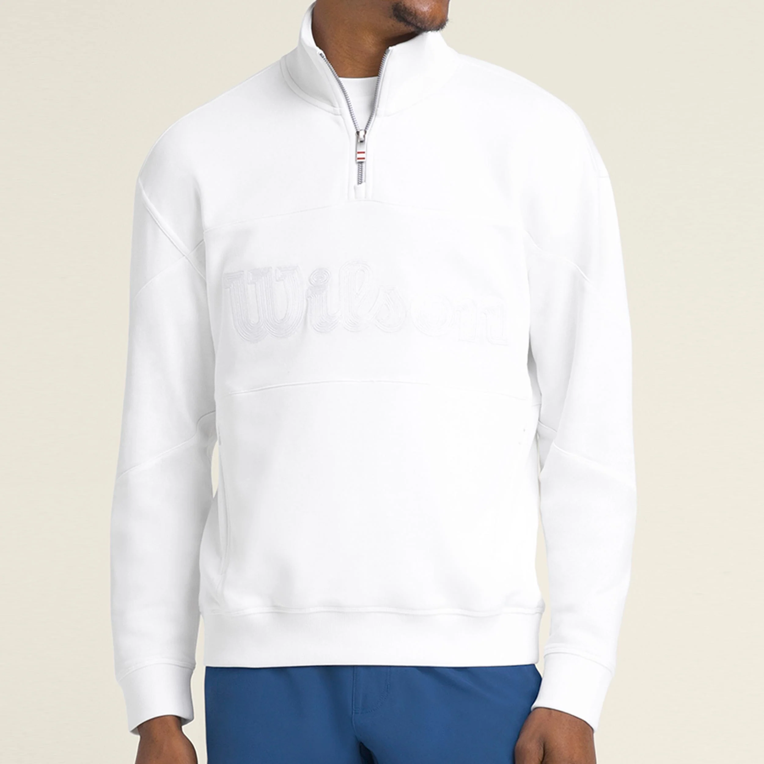 M Parkside Half-Zip Longsleeve Långärmat -vit