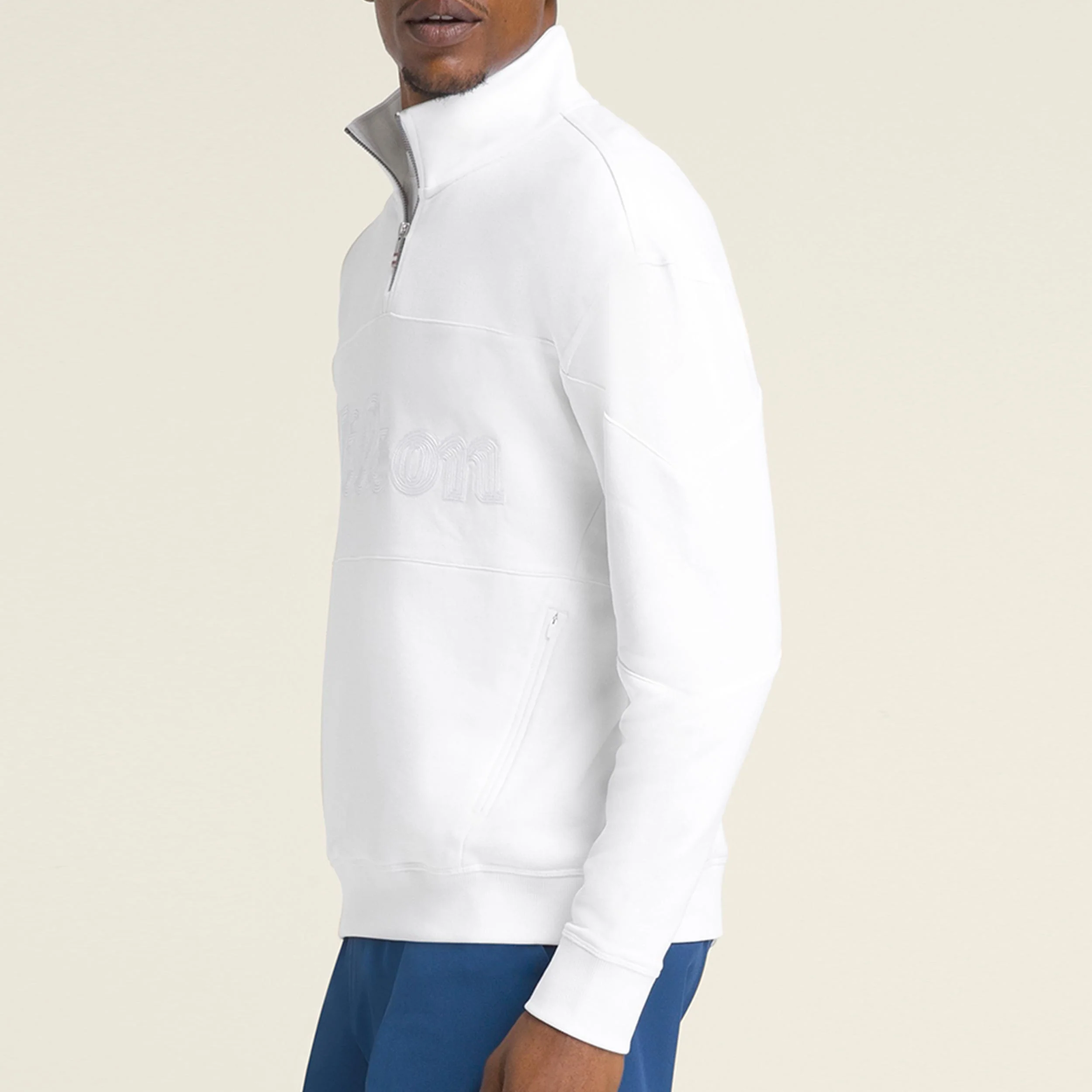 M Parkside Half-Zip Longsleeve Långärmat -vit - Image 2