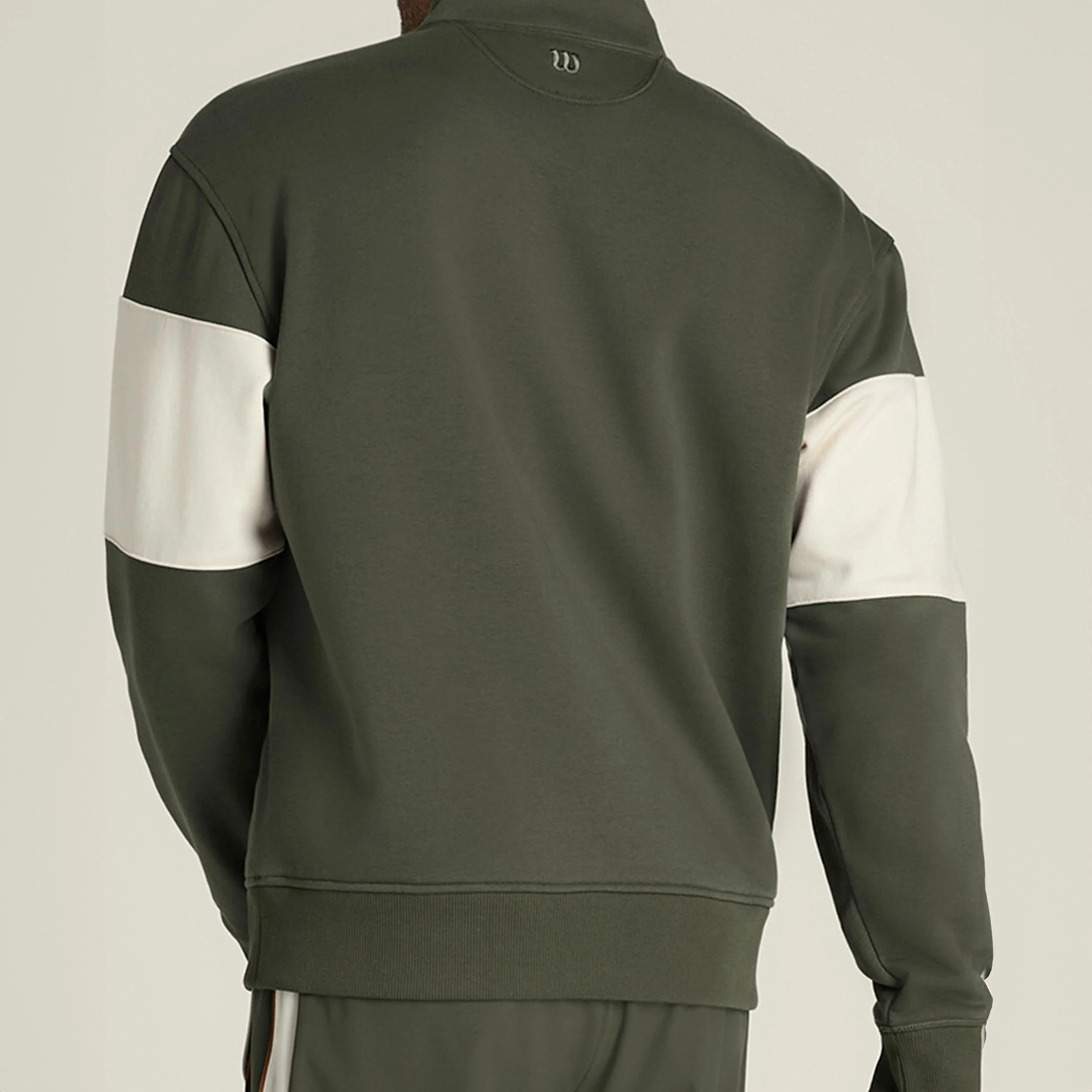 Playstate French Terry 1/2 Zip Tröja Herrar-mörkgrön, sand - Image 2