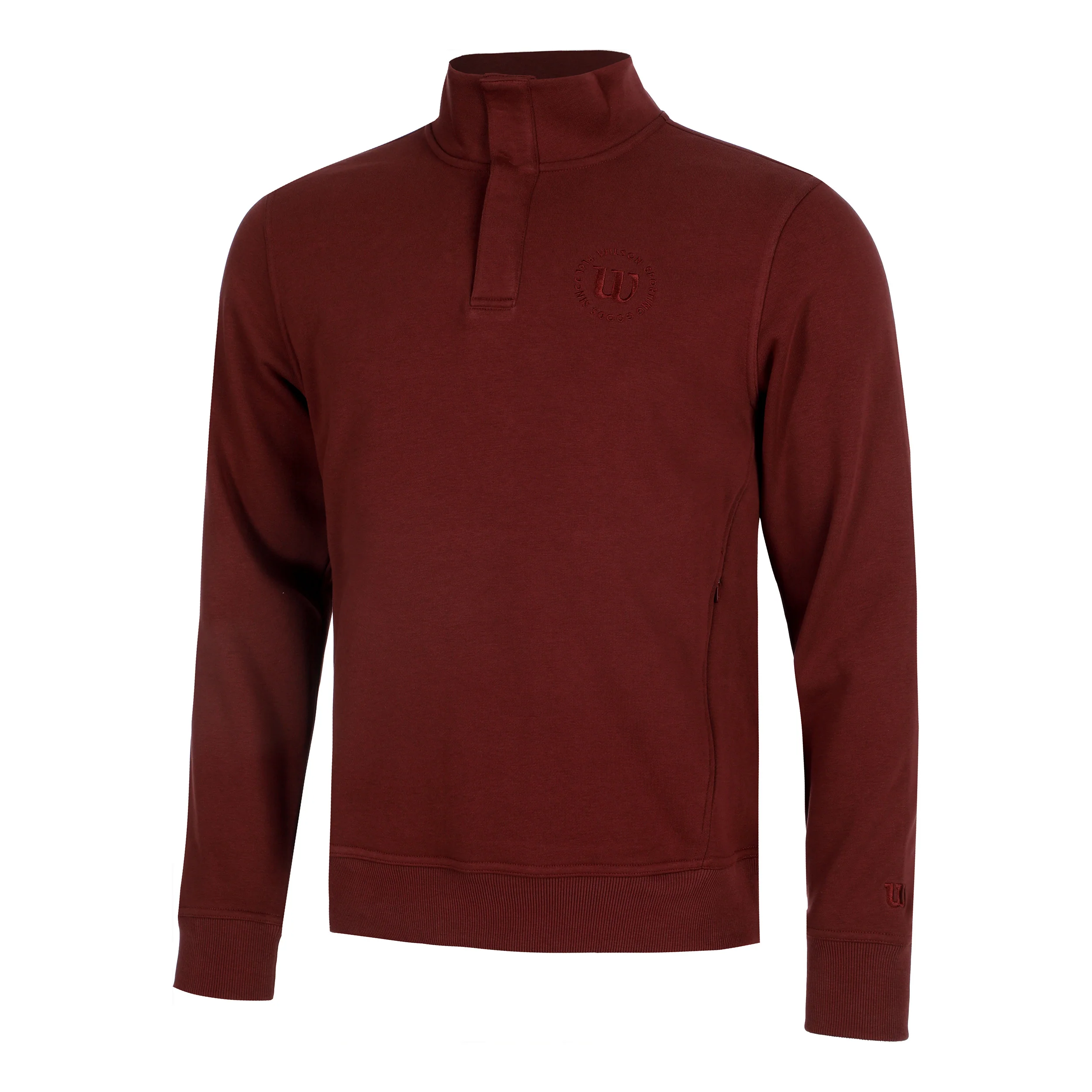 Tennis Club 1/2 Zip Mock Tröja Herrar-berry