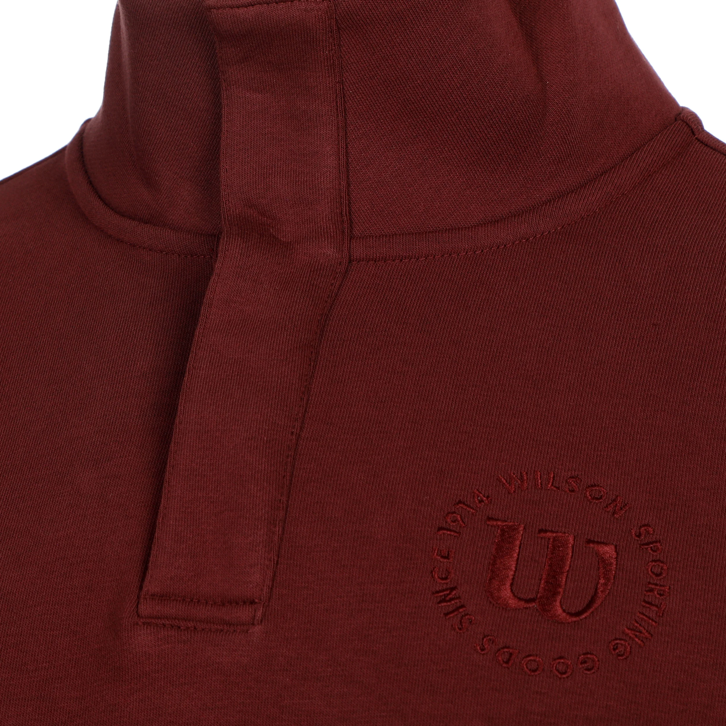 Tennis Club 1/2 Zip Mock Tröja Herrar-berry - Image 4