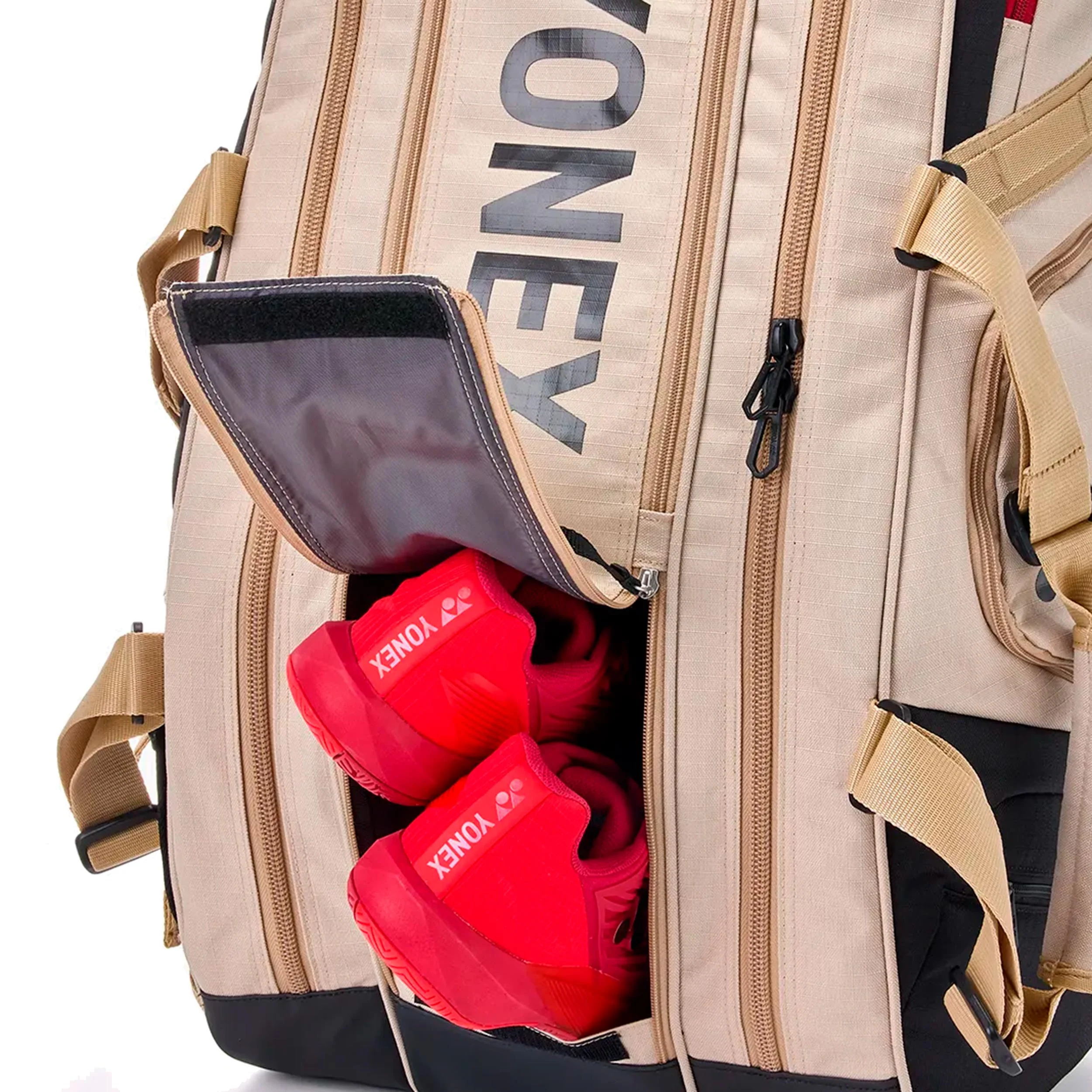Gearlogic Raquet Bag Racketväska -beige, svart - Image 5