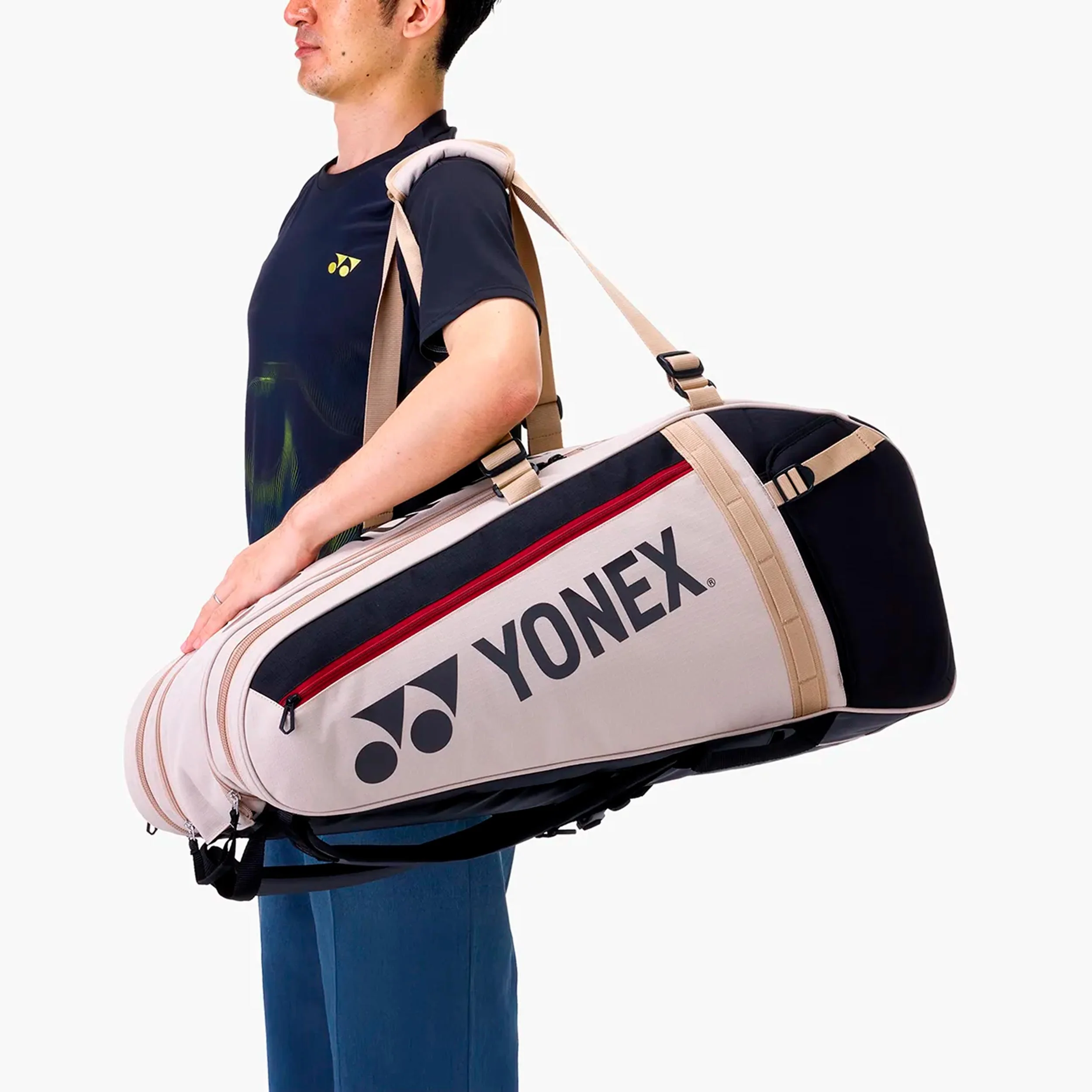Gearlogic Raquet Bag Racketväska -beige, svart - Image 7